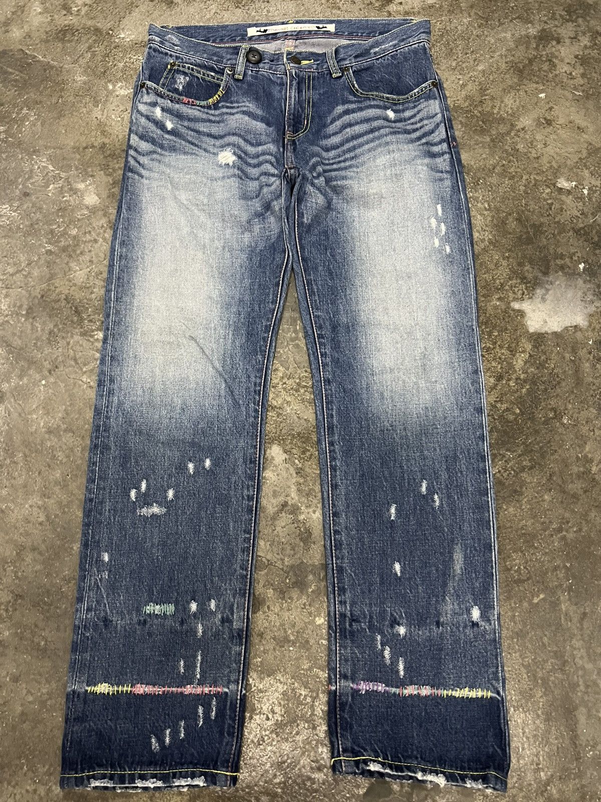 Japanese Brand TSUMORI CHISATO BY ISSEY MIYAKE DISTRESSED JEAN Size US 31 - 1 Thumbnail