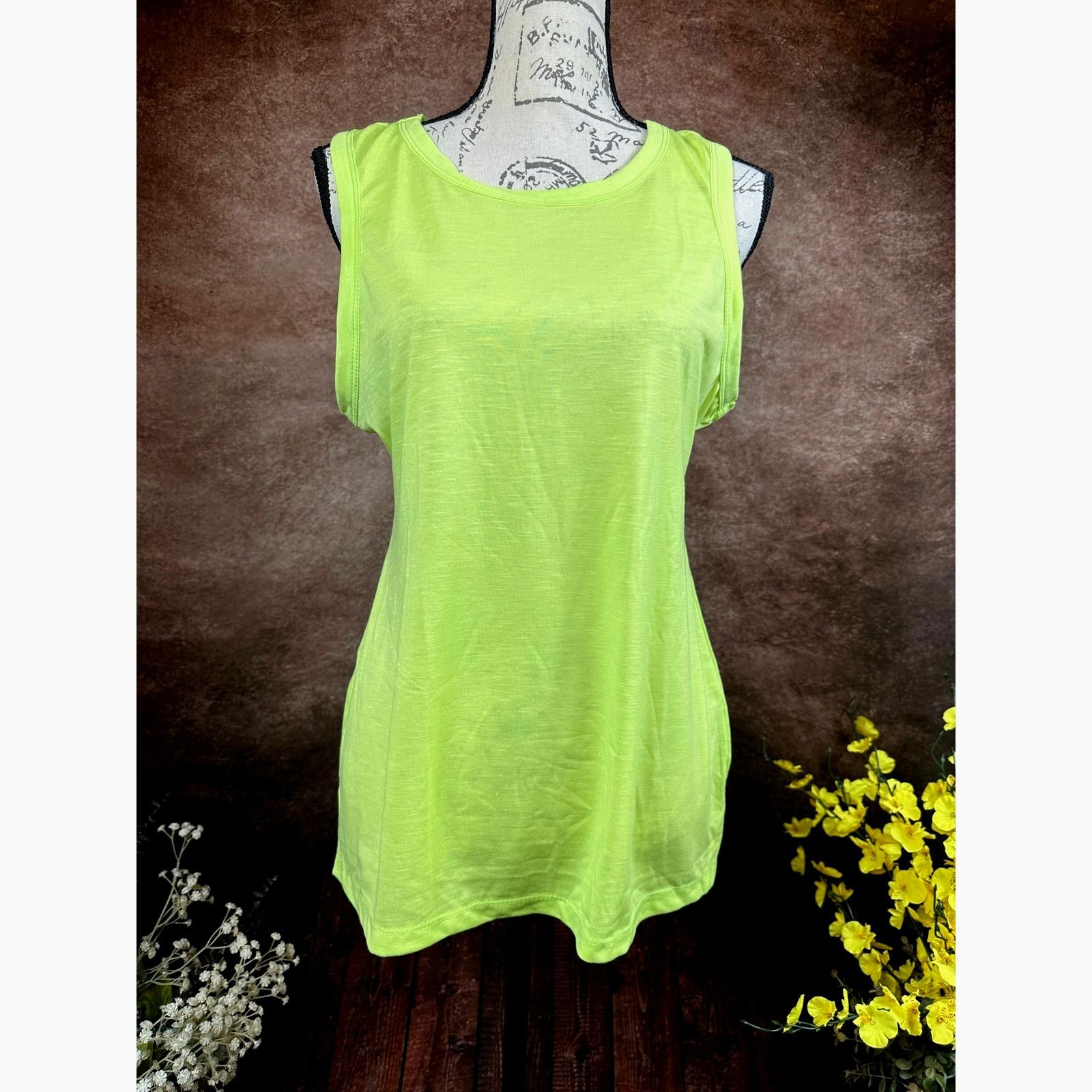 Other Hillary Muscle Tank Top Neon Green Size L Size L / US 10 / IT 46 - 3 Thumbnail