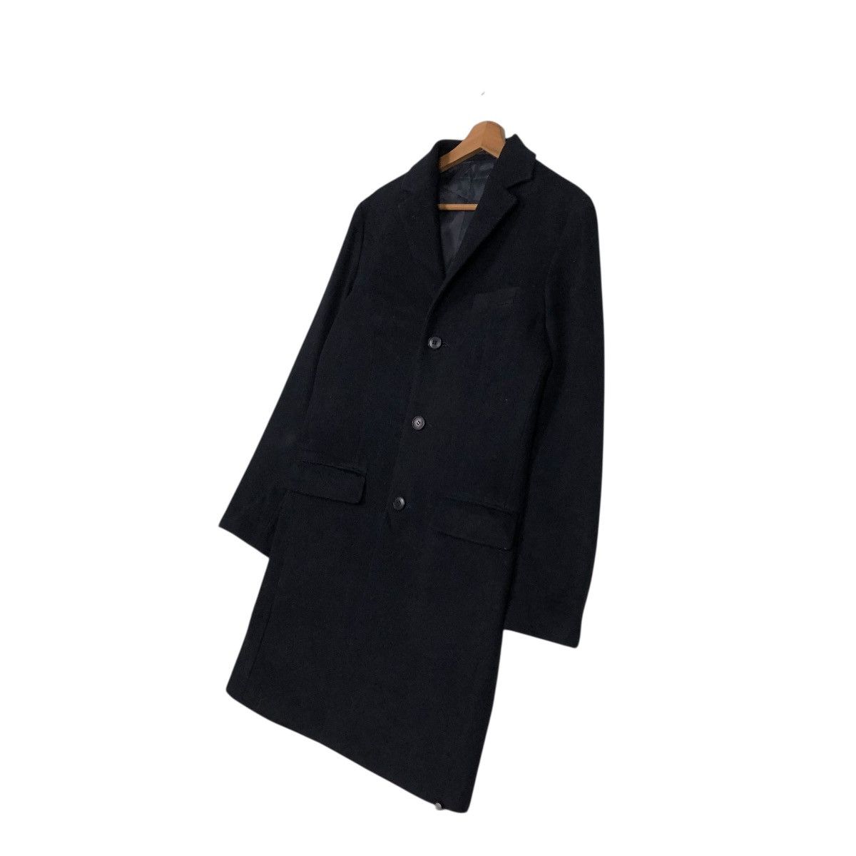 Issey Miyake 🔥RICH BLACK VINTAGE WOOL LONG JACKET SHIPS JET BLUE JAPAN Size US M / EU 48-50 / 2 - 4 Thumbnail