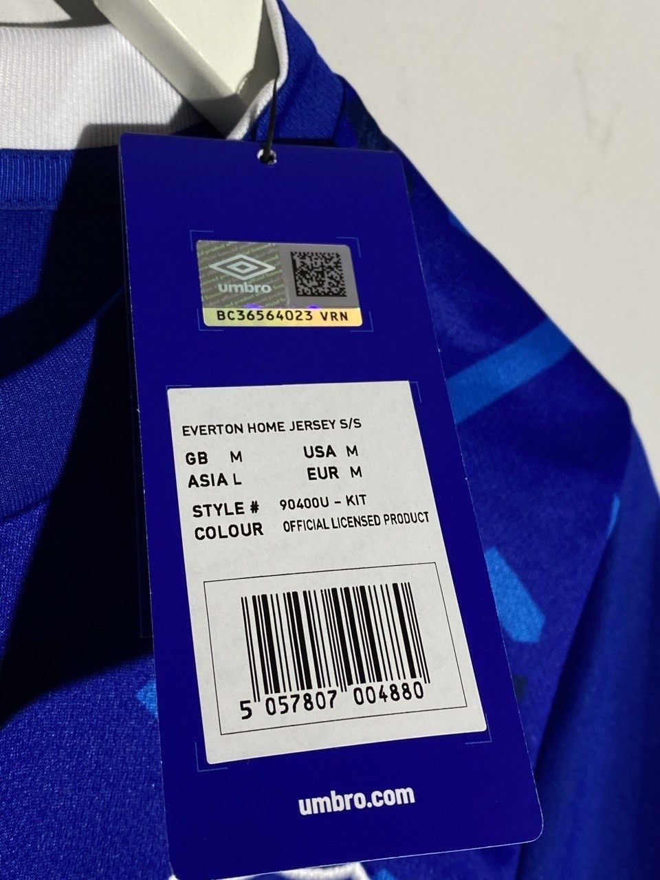 Umbro Umbro Everton Home 2019/20 Football Shirt Soccer Jersey Size US M / EU 48-50 / 2 - 10 Thumbnail