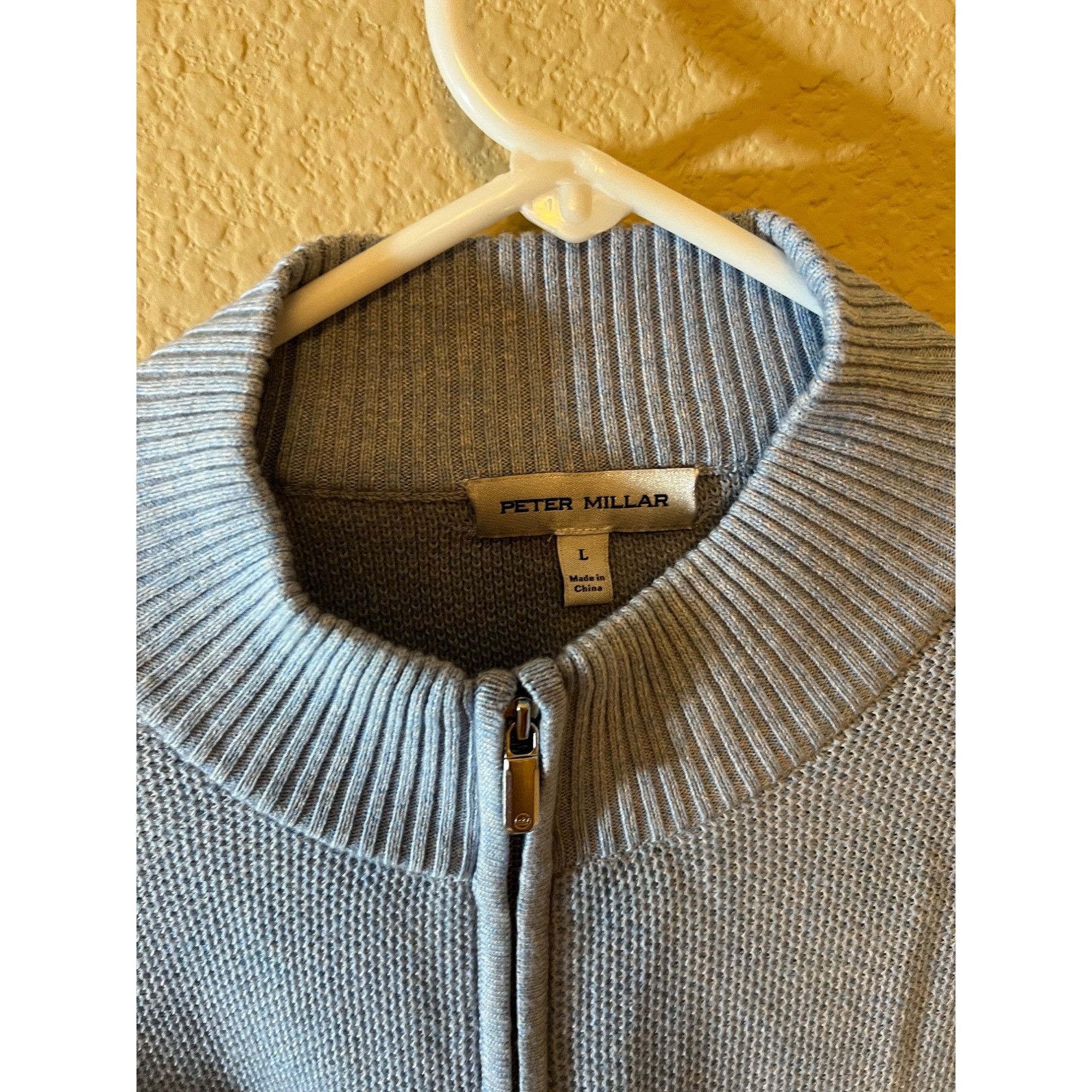 Peter Millar Peter MIllar Cotton Wool Blend 1/4 Zip Pullover - Size L Size US L / EU 52-54 / 3 - 2 Thumbnail