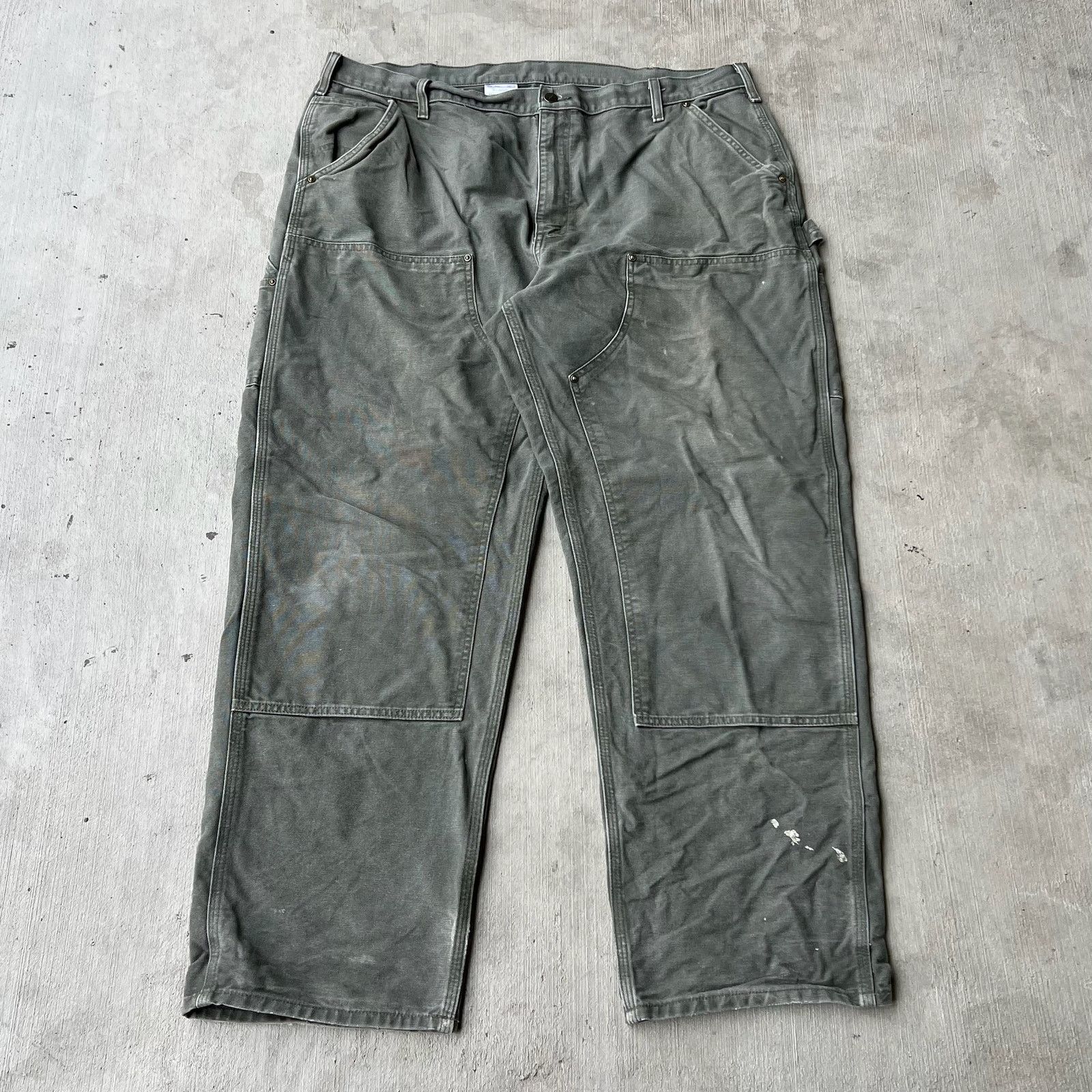 Carhartt × Vintage Carhartt MOS green double knee work wear carpenter pants Size US 41 - 1 Thumbnail