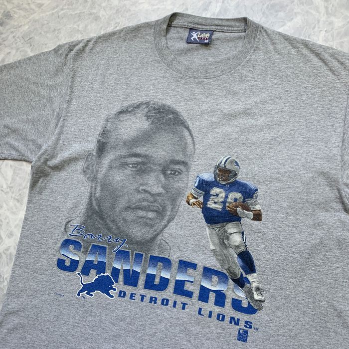 BARRY SANDERS Vintage Salem Sportswear Shirt 1995 Detroit Lions