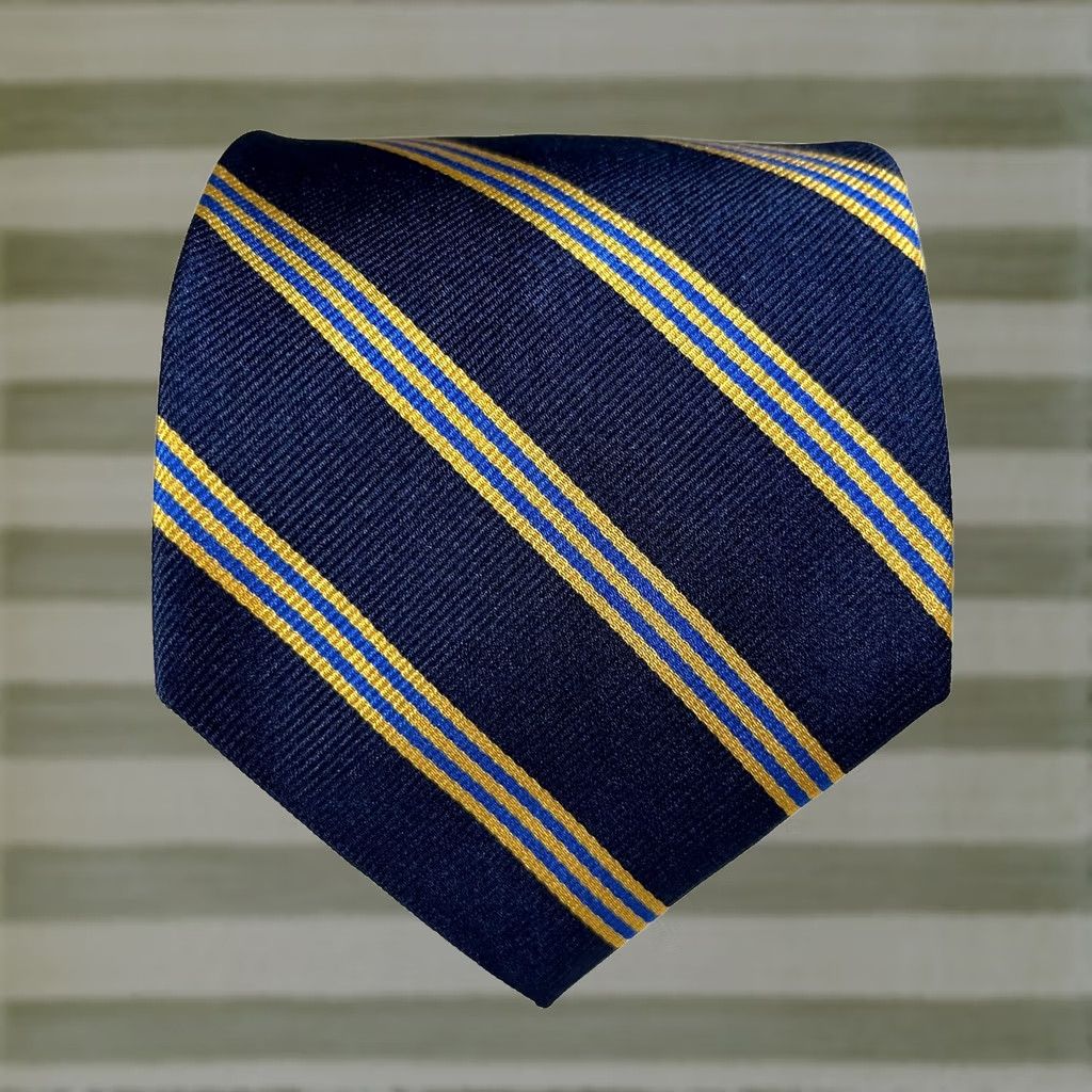 Brooks Brothers VINTAGE Brooks Brothers Navy Striped Silk Tie 346 Men’s 57-60" 3.5" Woven in Italy Made in USA Mens Size ONE SIZE - 1 Thumbnail