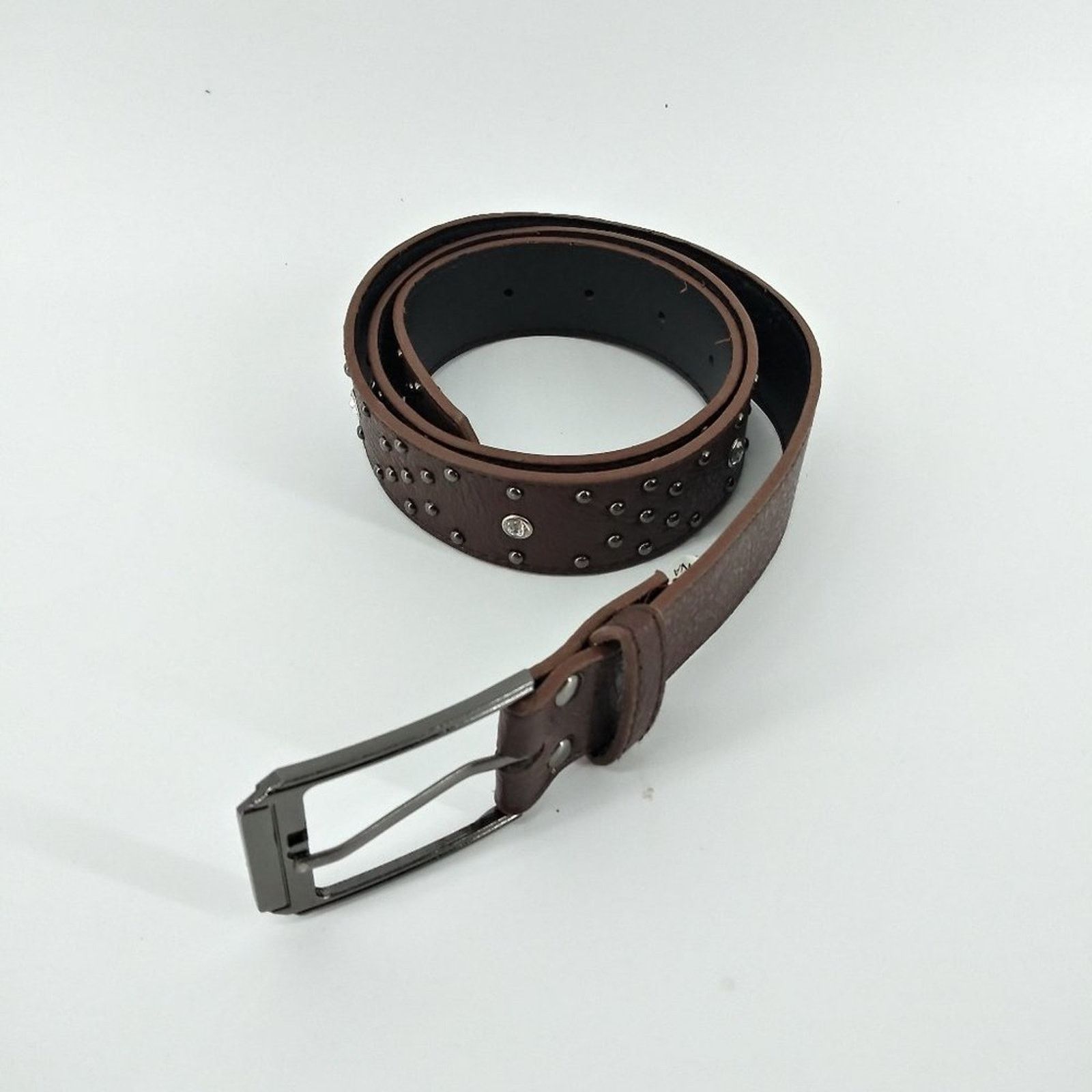 Other Women's Dark Brown Faux Leather Rhinestone Stud Belt size 8 Size ONE SIZE - 2 Thumbnail
