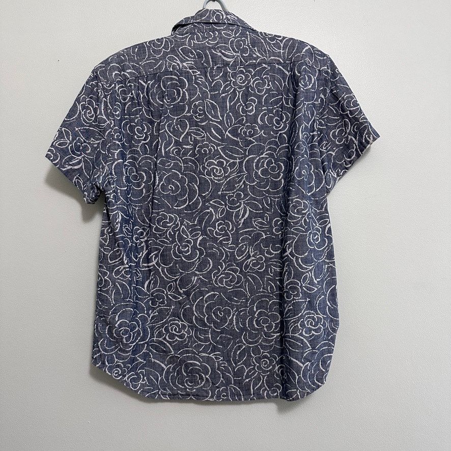 J.Crew J Crew gray abstract floral print short sleeve button down Size US L / EU 52-54 / 3 - 3 Thumbnail