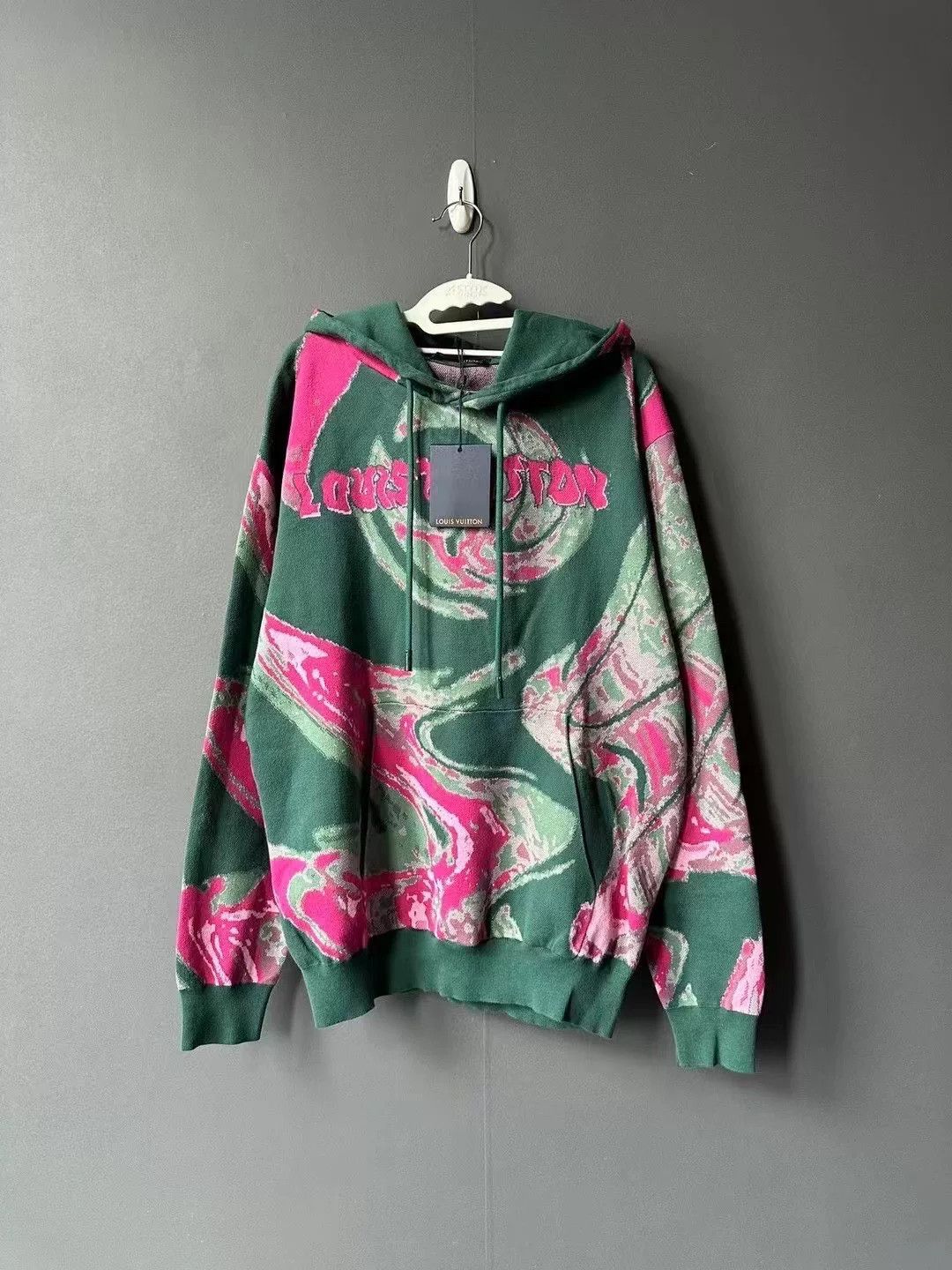 Louis Vuitton Louis Vuitton Green Swirl Knit Hoodie Size US M / EU 48-50 / 2 - 1 Thumbnail