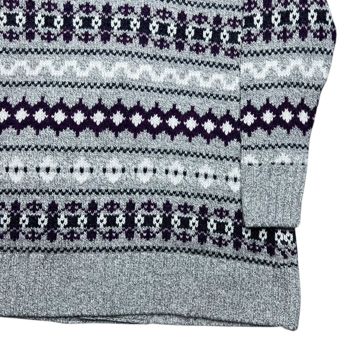 L.L. Bean NWT LL Bean 100% Lambs Wool Fair Isle Long Sweater Cardigan Size L / US 10 / IT 46 - 23 Thumbnail