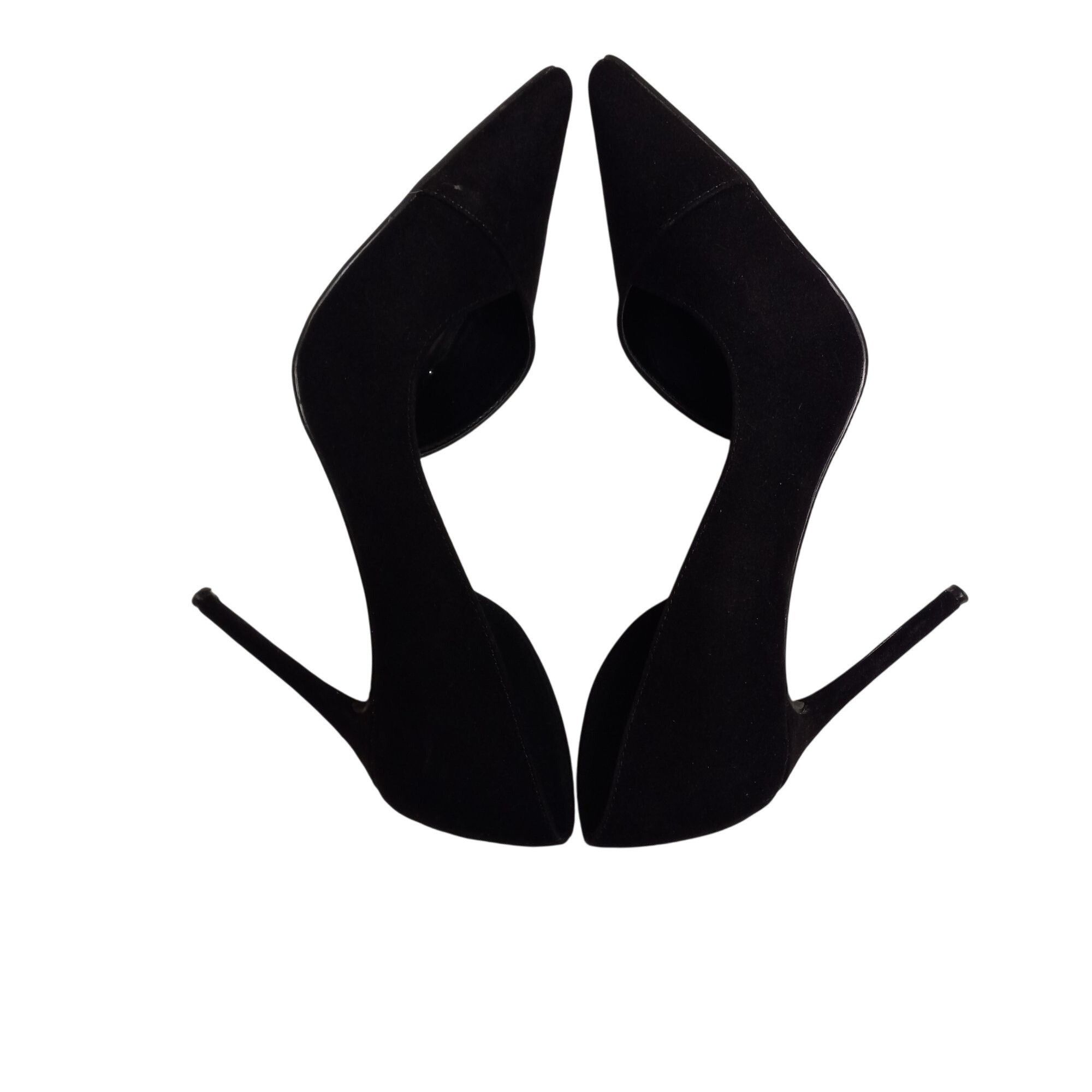 Lulus Lulus Size 8 Womens D'Orsay Black Suede Pointed Toe Stiletto Size US 8 / IT 38 - 3 Thumbnail