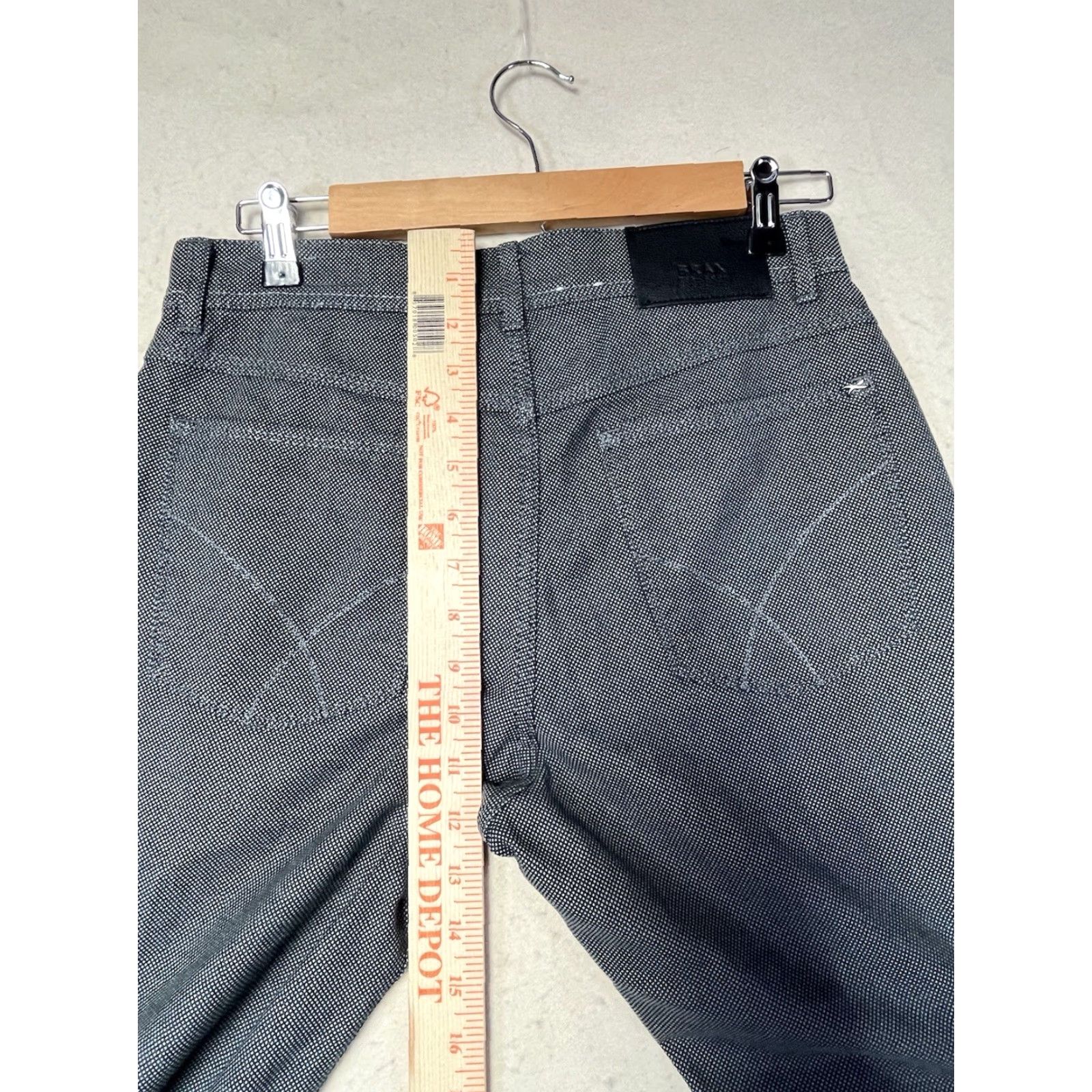 BRAX Brax Cooper Fancy Regular Pants Men Size 30 x 32 Gray Black Slim Button Pockets Knit Cotton Blend Straight Leg Chino Casual Travel Size US 30 / EU 46 - 4 Thumbnail