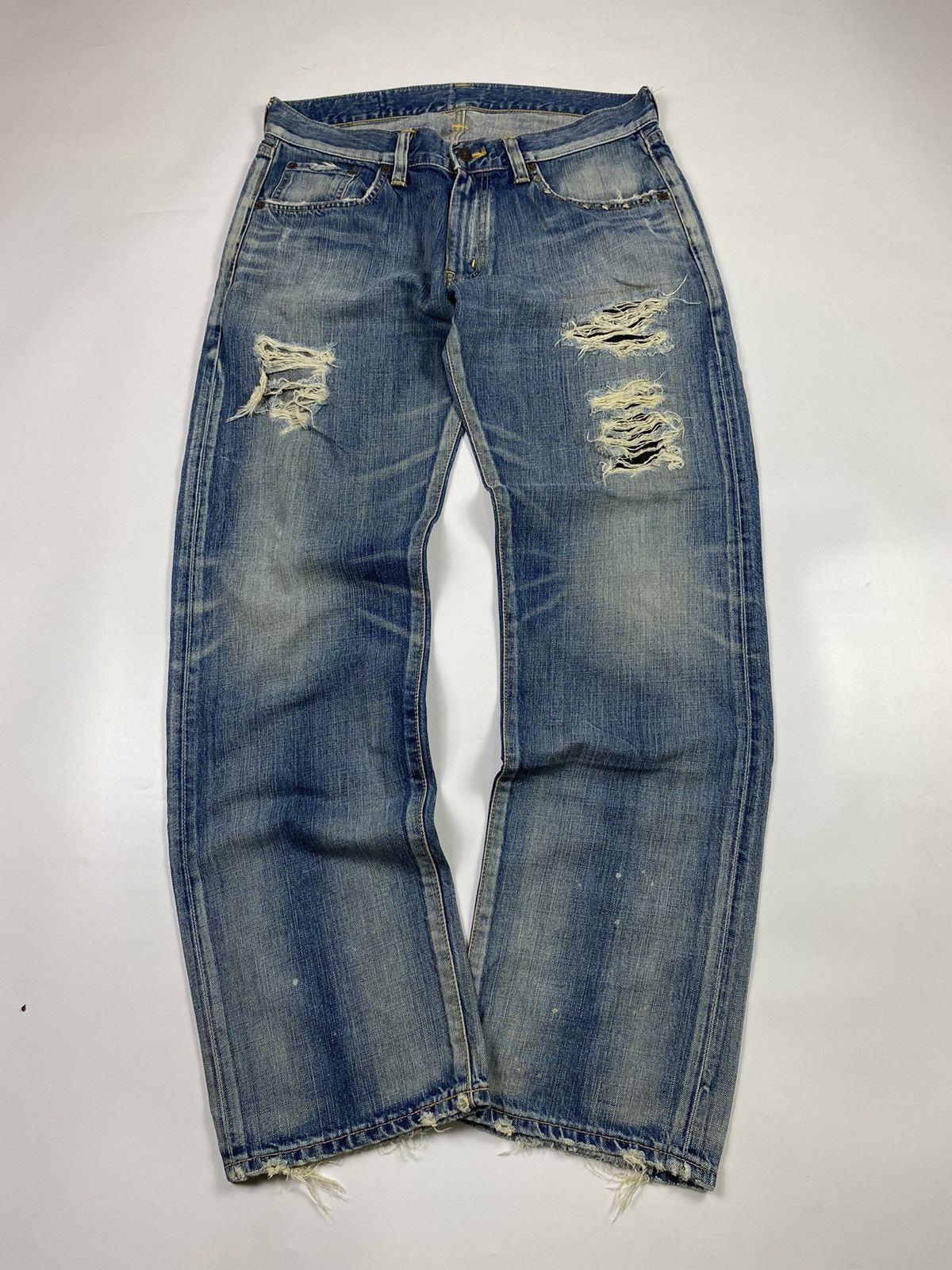 Edwin distressed studded jeans pant by edwin 503 Size US 33 - 1 Thumbnail