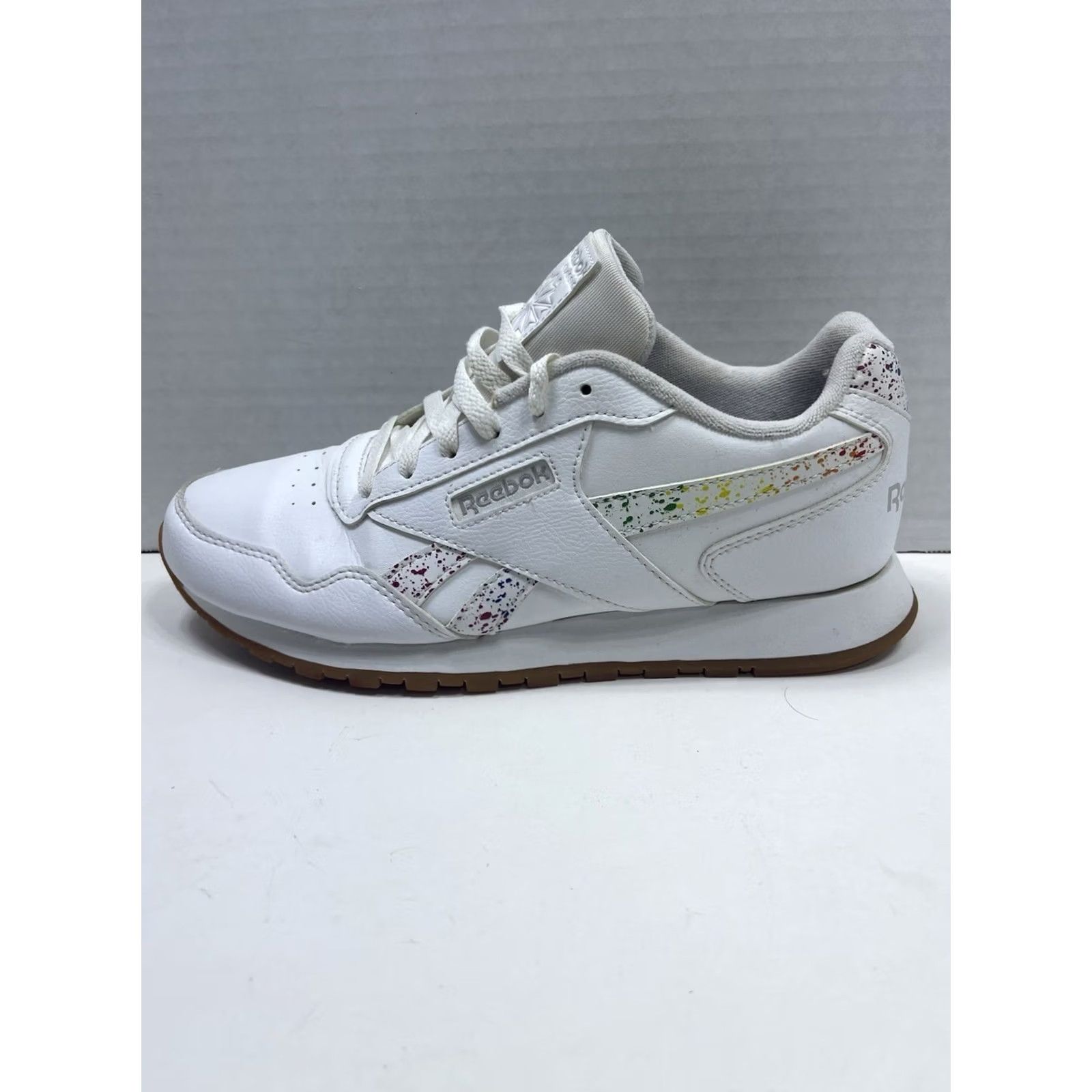 Reebok Reebok Women's Size 9 White Sneaker Paint Splatter Stripe Classic Size US 9 / IT 39 - 6 Thumbnail