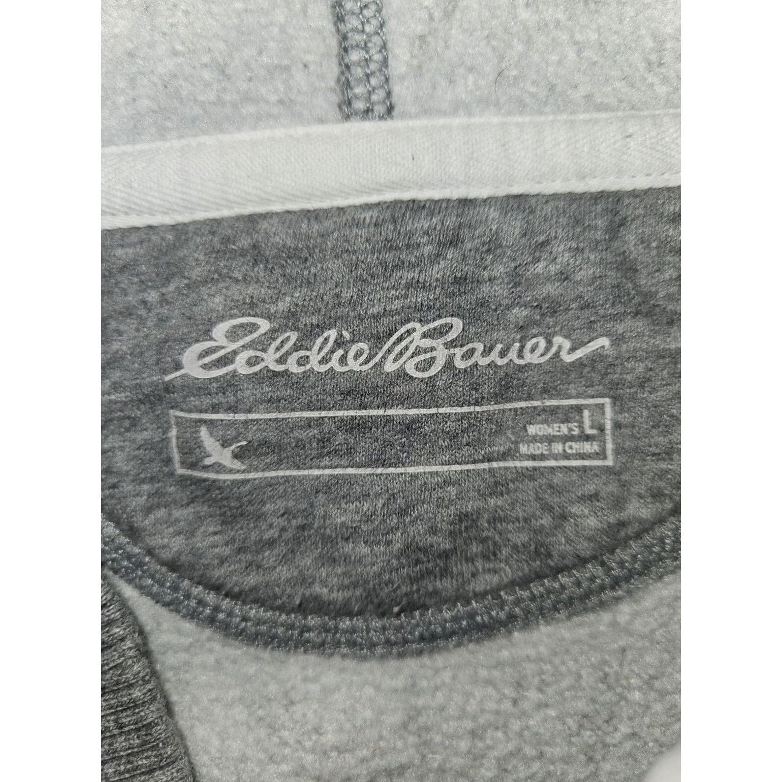 Eddie Bauer Eddie Bauer Hoodie Womens Large Gray Henley Fleece Pullover Long Sleeve Casual Size L / US 10 / IT 46 - 2 Thumbnail