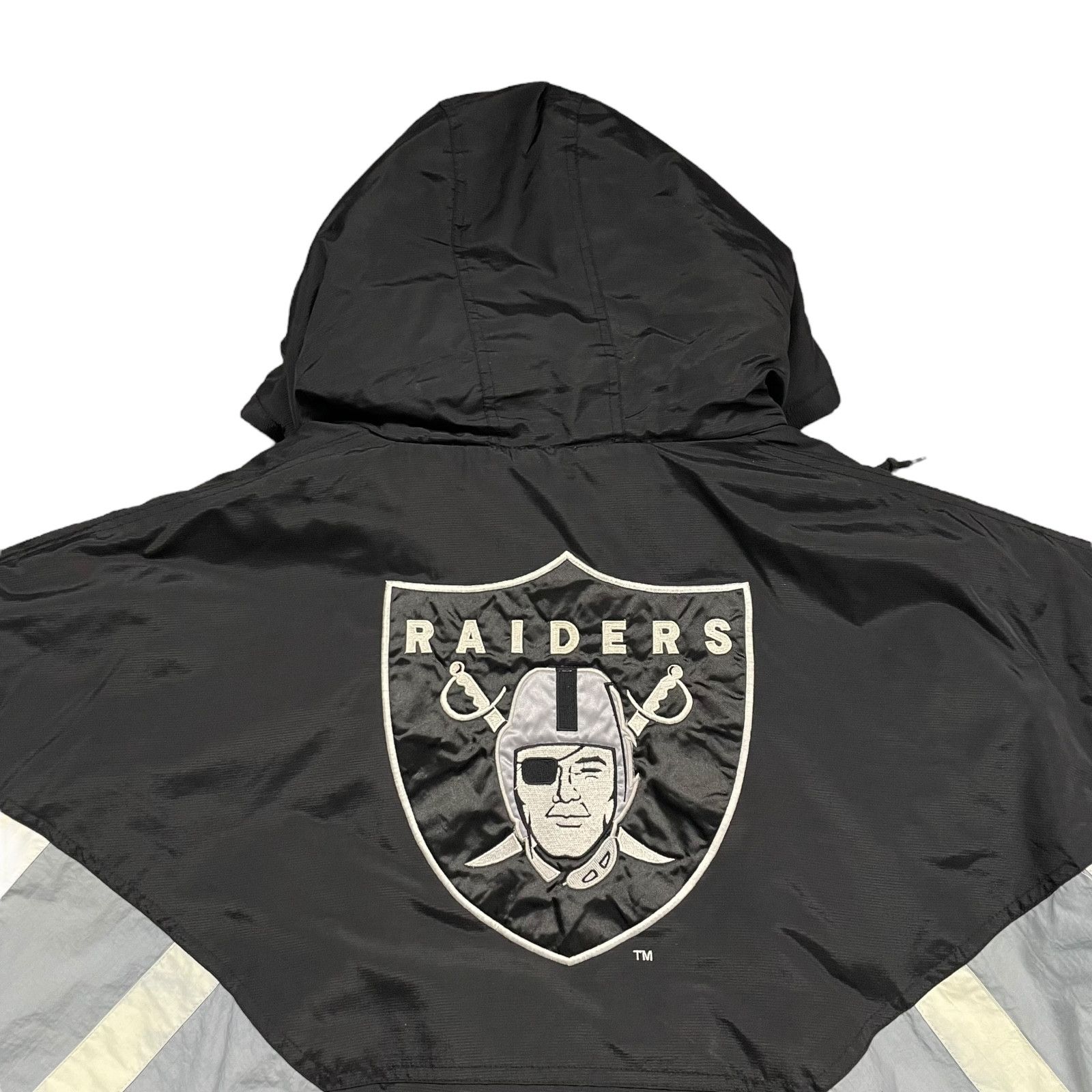 NFL 90s OAKLAND RAIDERS STARTER PULLOVER HOODED PUFFER JACKET Size US XXL / EU 58 / 5 - 3 Thumbnail