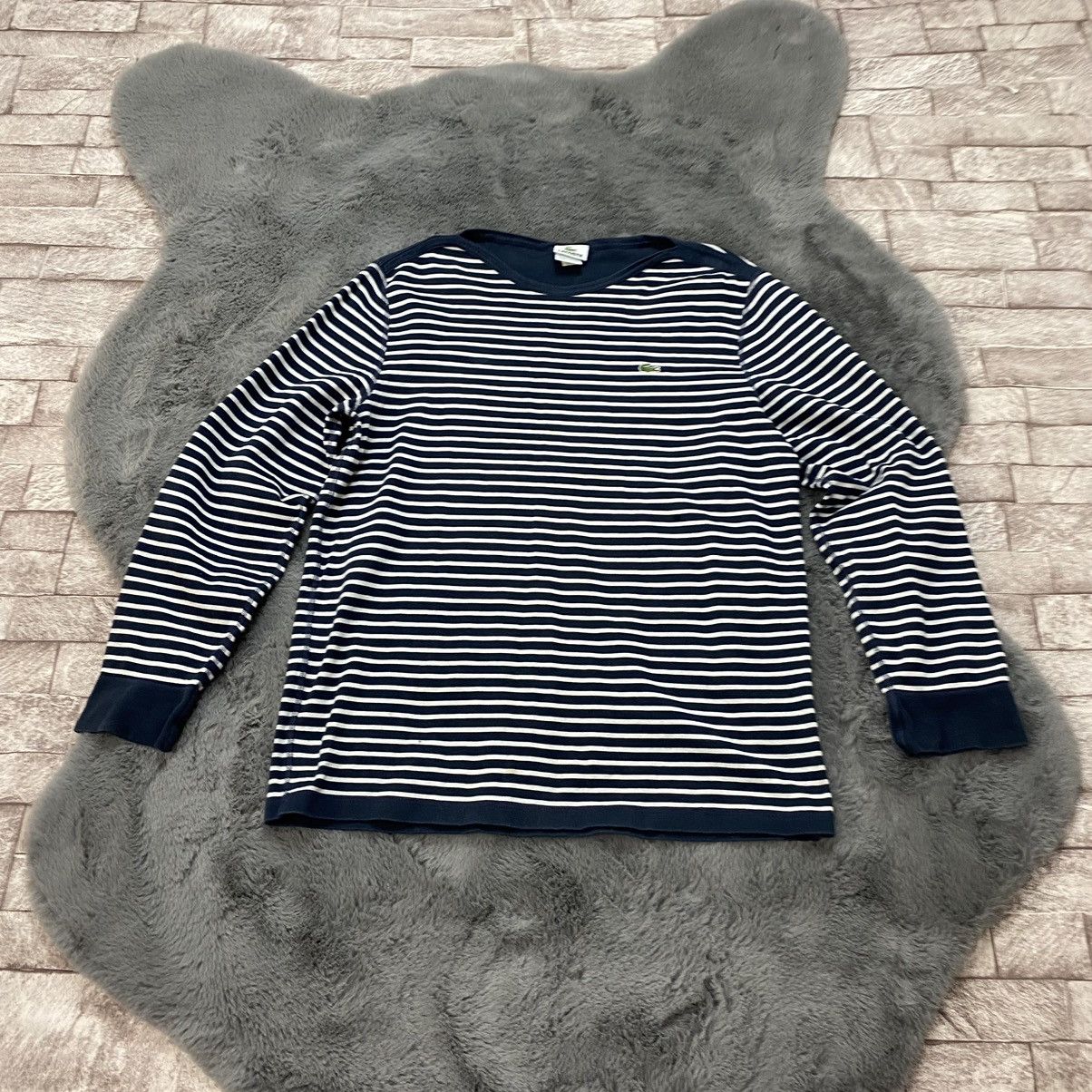 Japanese Brand × Lacoste Vintage Lacoste Sweater Striped Mini Logo Avant Garde Luxury Size US M / EU 48-50 / 2 - 5 Thumbnail