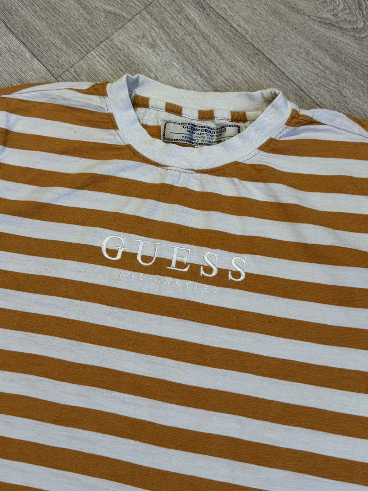 Guess 🔷Vintage Guess Los Angeles Striped Y2K T-shirt🔷 Size US M / EU 48-50 / 2 - 3 Thumbnail
