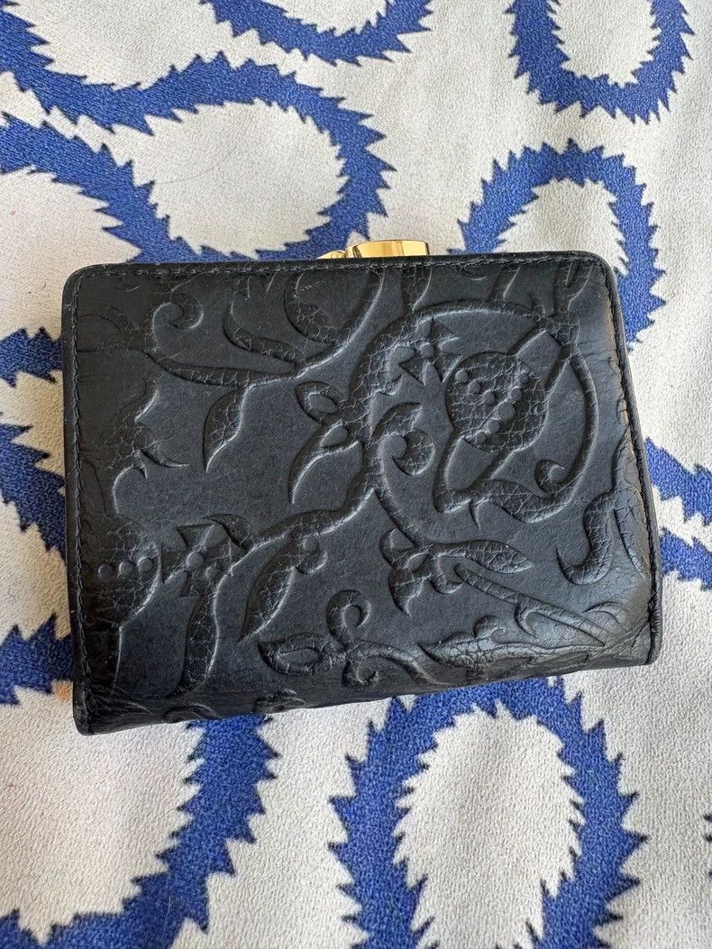 Vivienne Westwood Vivienne Westwood Black gold printed leather purse with th Size ONE SIZE - 2 Thumbnail