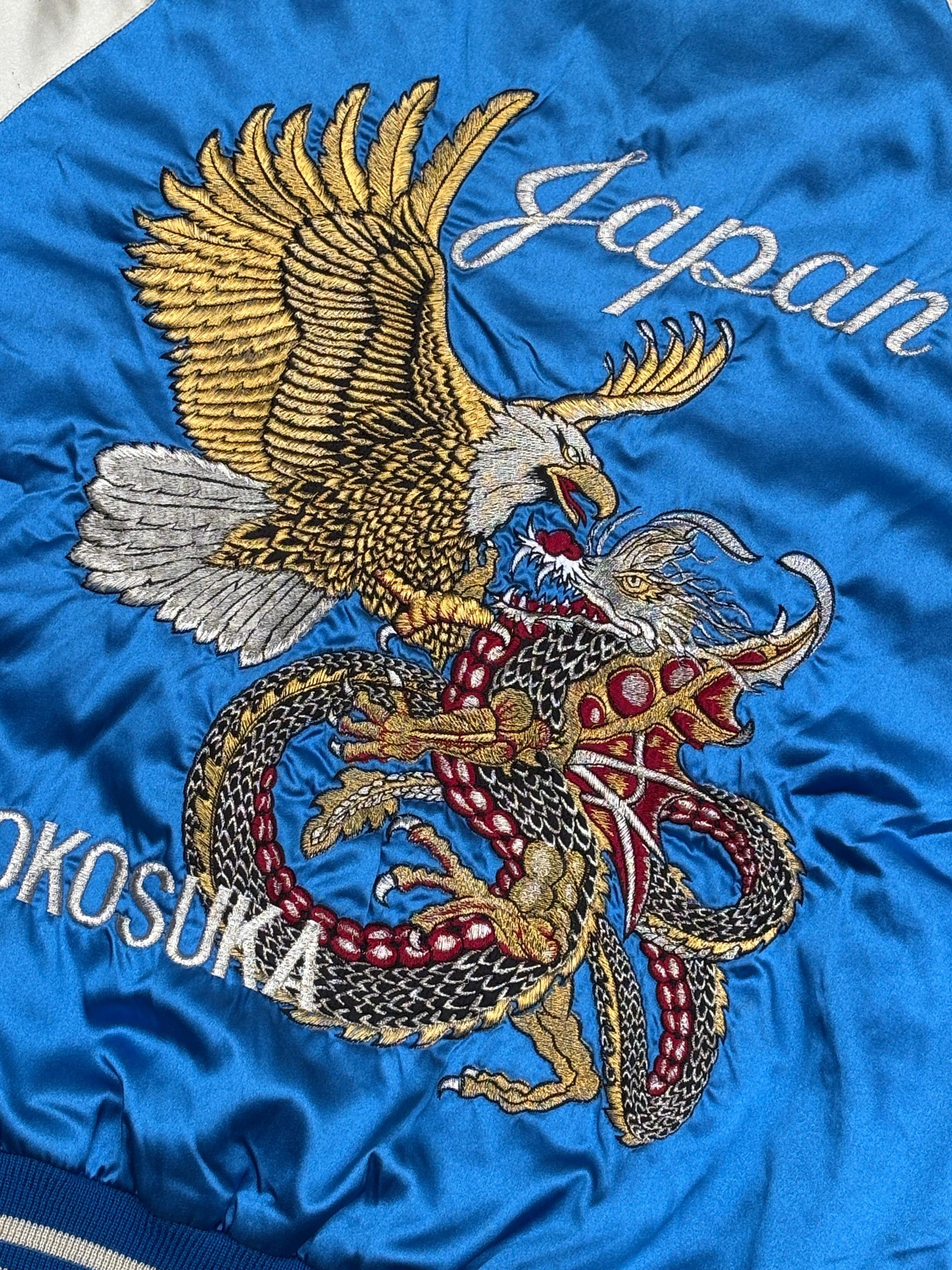 Japanese Brand rare 90s Sukajan Souvenir Jacket Japan Yokosuka Eagle Dragon Size US M / EU 48-50 / 2 - 5 Thumbnail