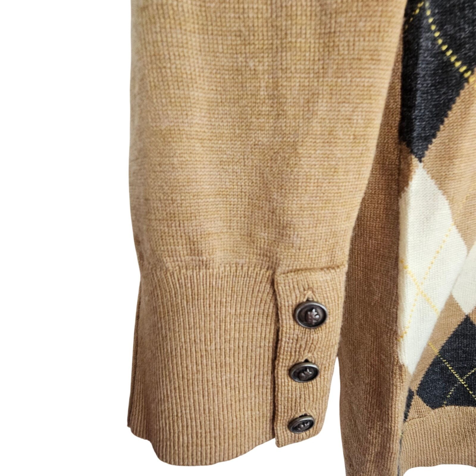 J.Crew J. Crew Womens Argyle Diamond Merino Wool Crew Neck Sweater Size M / US 6-8 / IT 42-44 - 4 Thumbnail