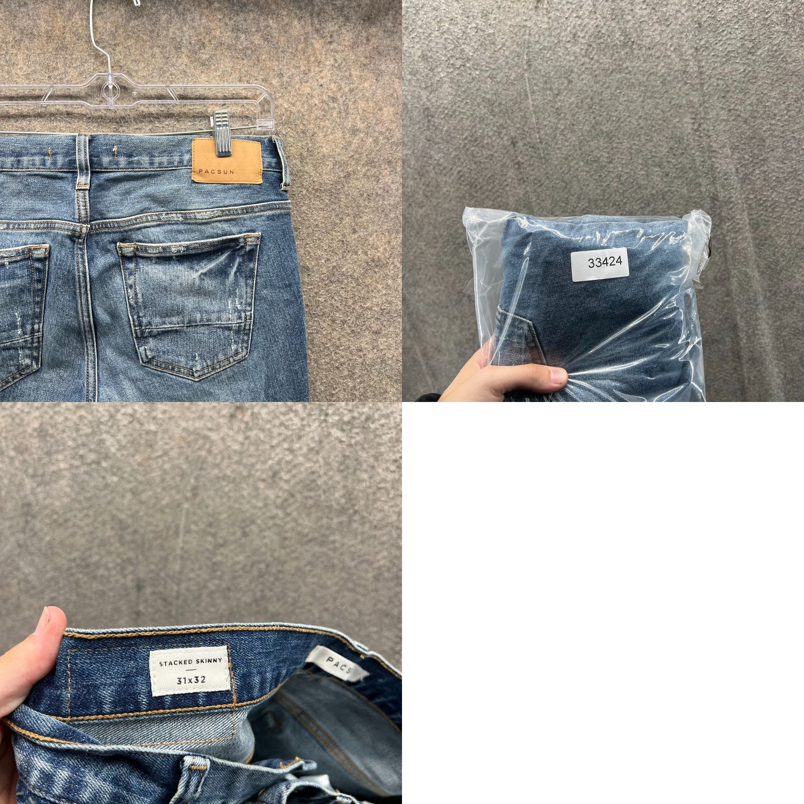 Zara Zara Jeans Mens 31x32 Blue Denim Distressed Skinny Light Wash 5-Pocket Casual Vintage: No Mens Size US 31 - 8 Thumbnail