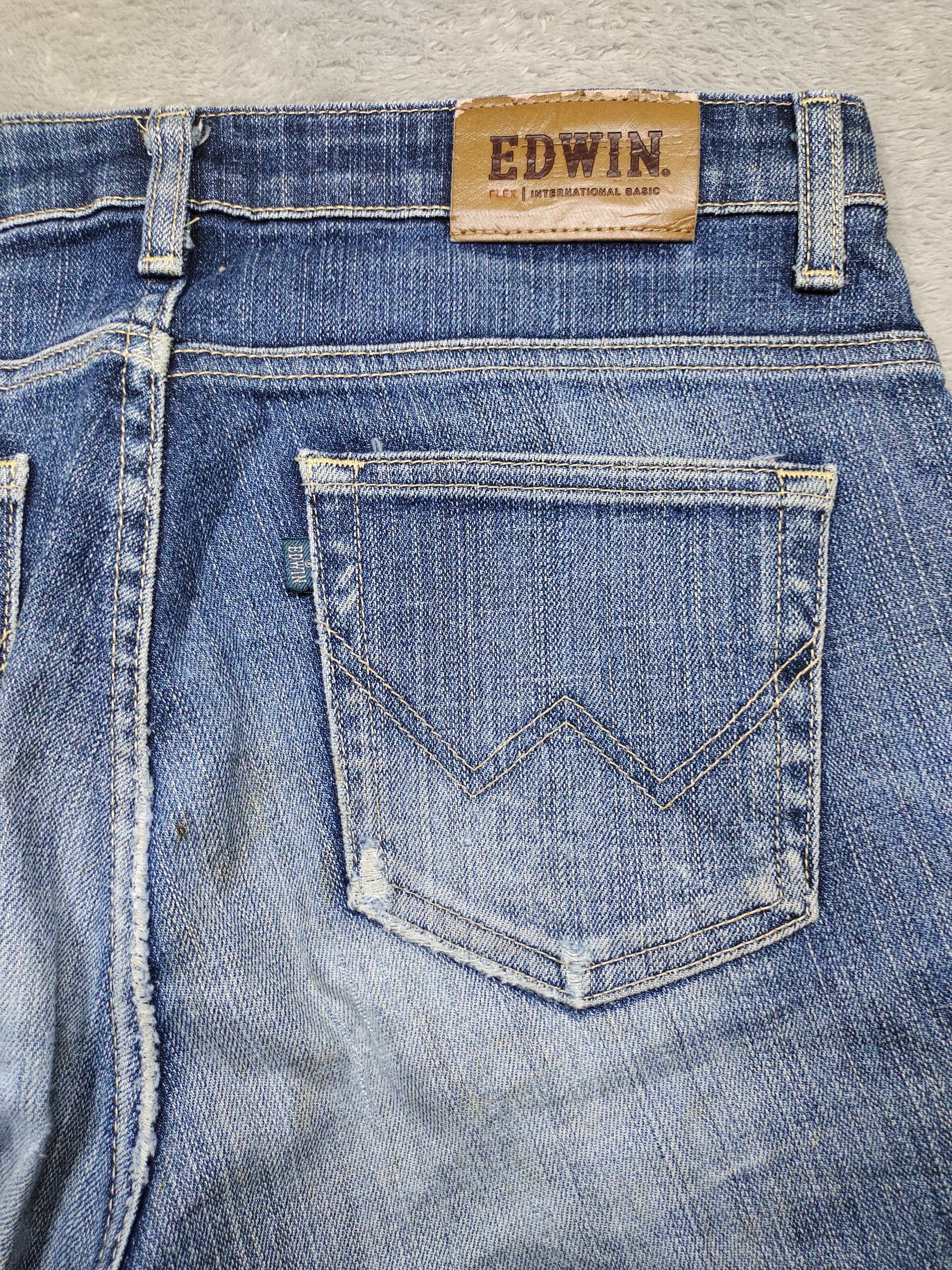 Edwin Y2K DISTRESSED MISS EDWIN BOOT CUT FLARE JEANS Size 31" - 6 Thumbnail