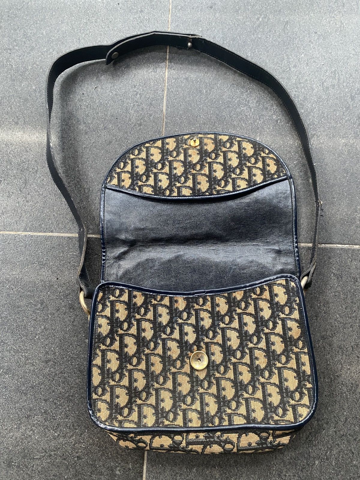 Dior Vintage Christian Dior 1970s Monogram Satchel Bag Size ONE SIZE - 14 Thumbnail