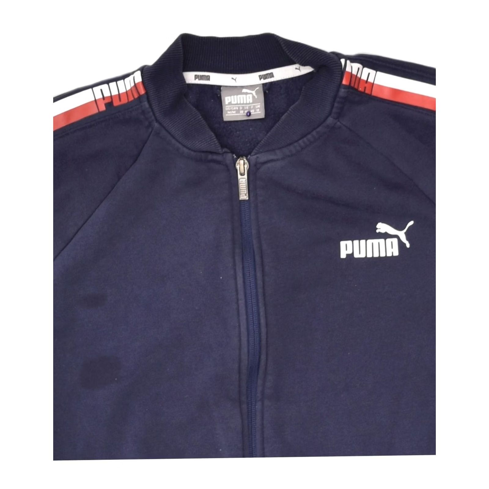 Puma PUMA Womens Tracksuit Top Jacket Medium Navy Blue Cotton UK 12 Size XL / US 12-14 / IT 48-50 - 4 Thumbnail