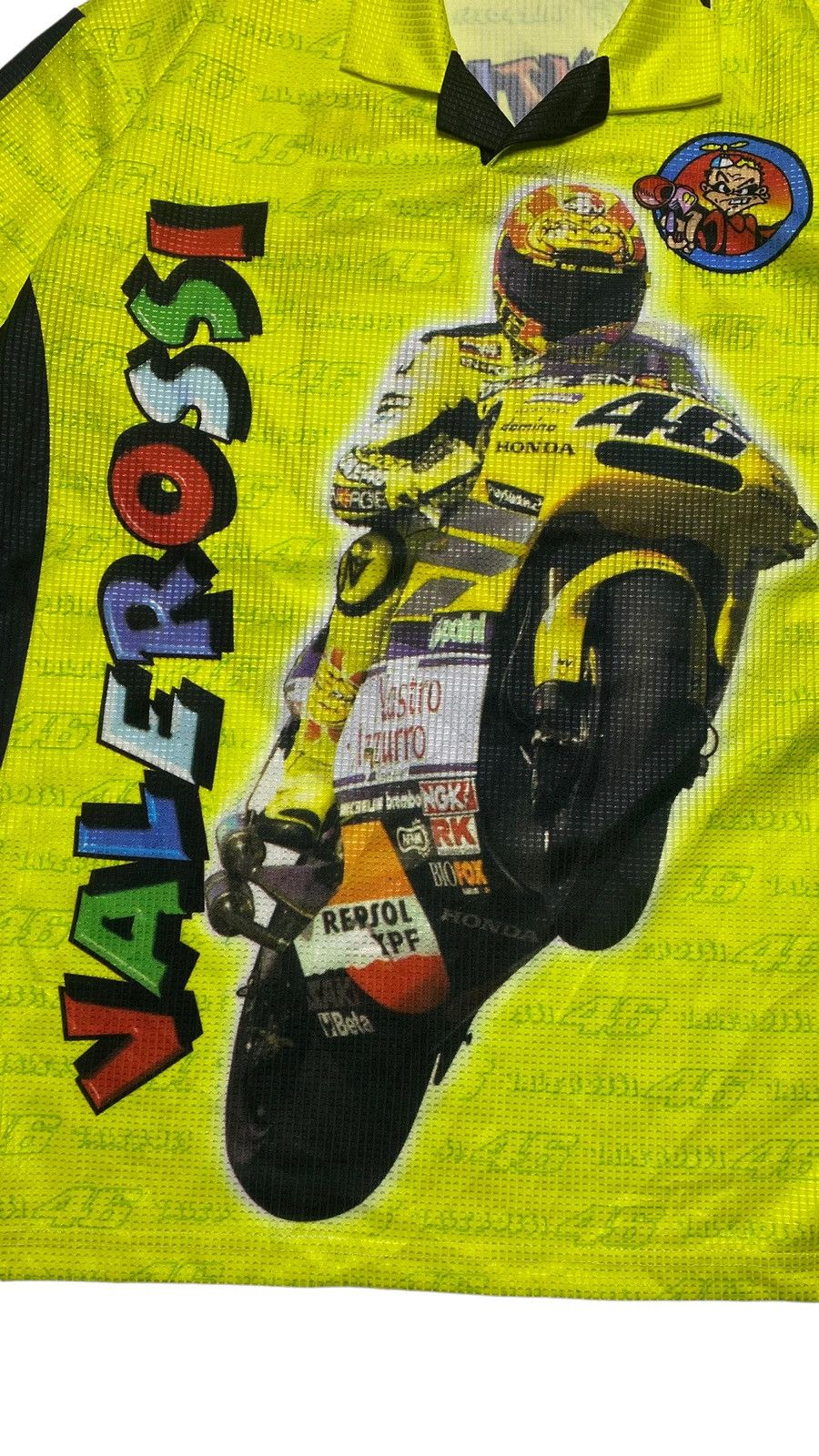 Vintage 1990s Valentino Rossi Souvenirs Jersey Size US L / EU 52-54 / 3 - 3 Thumbnail