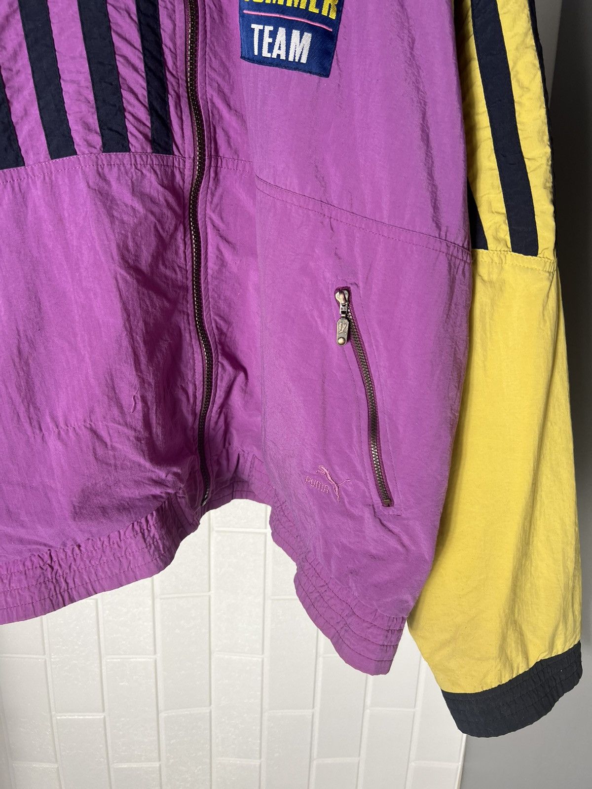 Puma × Vintage VERY RARE PUMA SUMMER TEAM FULL ZIP LIGHT JACKET RETRO 90s Size US L / EU 52-54 / 3 - 3 Thumbnail