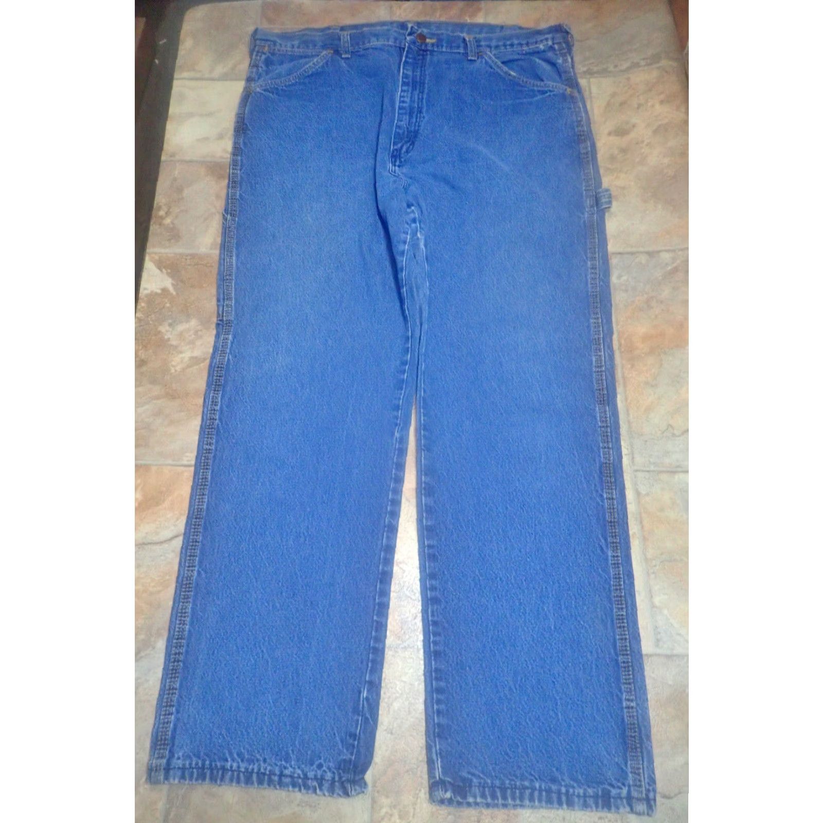 Wrangler VINTAGE Wrangler Big Ben Carpenter Pants Made in USA Work Jeans Blue 38x29 Unisex Adults Size US 38 / EU 54 - 3 Thumbnail