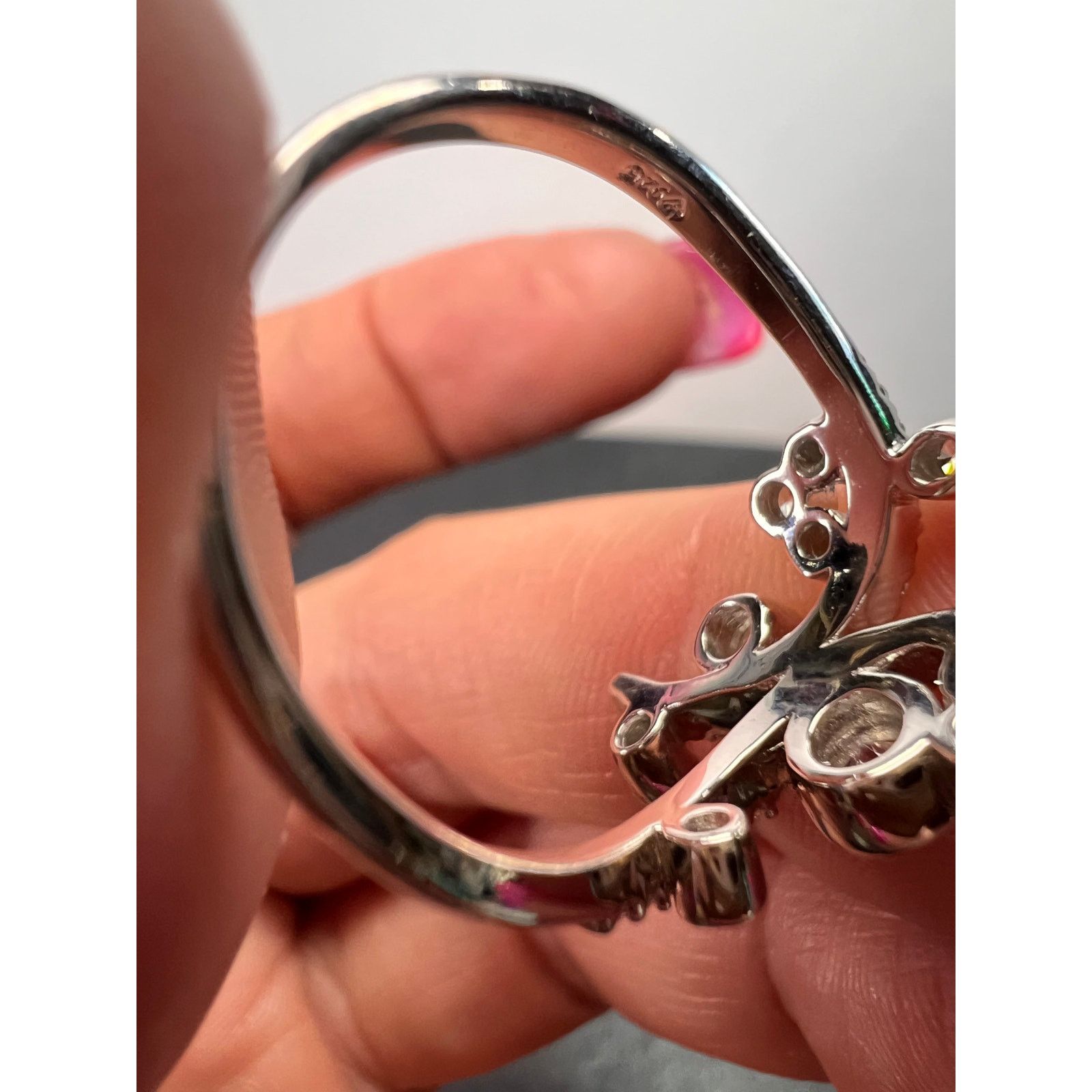 Other CZ bypass sterling silver bubble cocktail ring size 10 Size ONE SIZE - 8 Thumbnail
