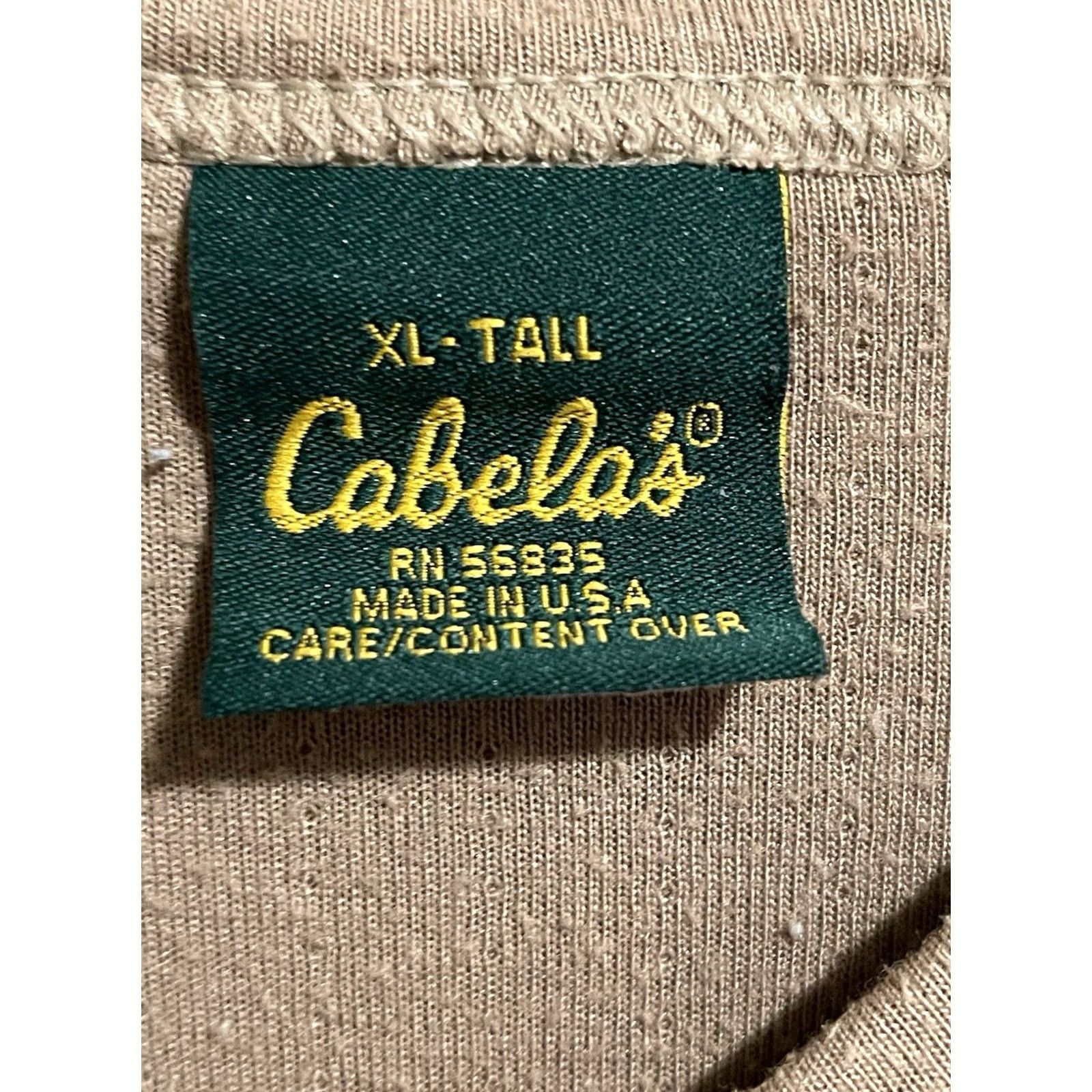 Vintage VINTAGE Cabela's Thermal Shirt Adult XL-Tall Brown Button Up Mens Size US M / EU 48-50 / 2 - 3 Thumbnail