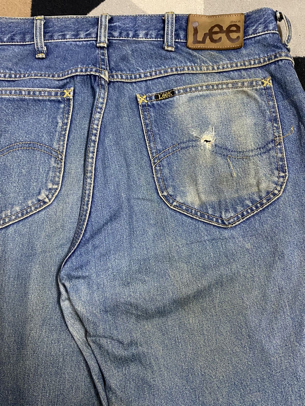 Lee Vintage Lee Mud Wash Distressed Loose Jeans Size US 33 - 10 Thumbnail