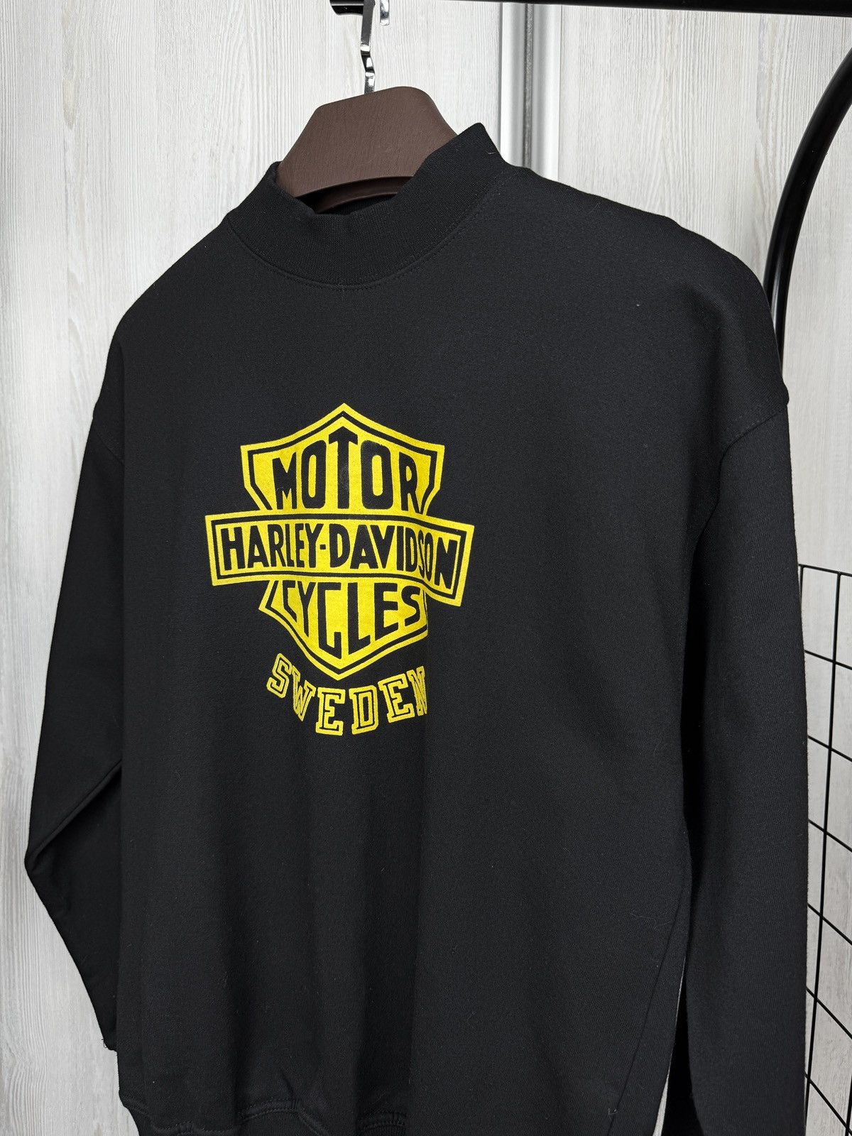Harley Davidson Harley-Davidson Club Sweden vntg black high neck sweatshirt Size US S / EU 44-46 / 1 - 5 Thumbnail