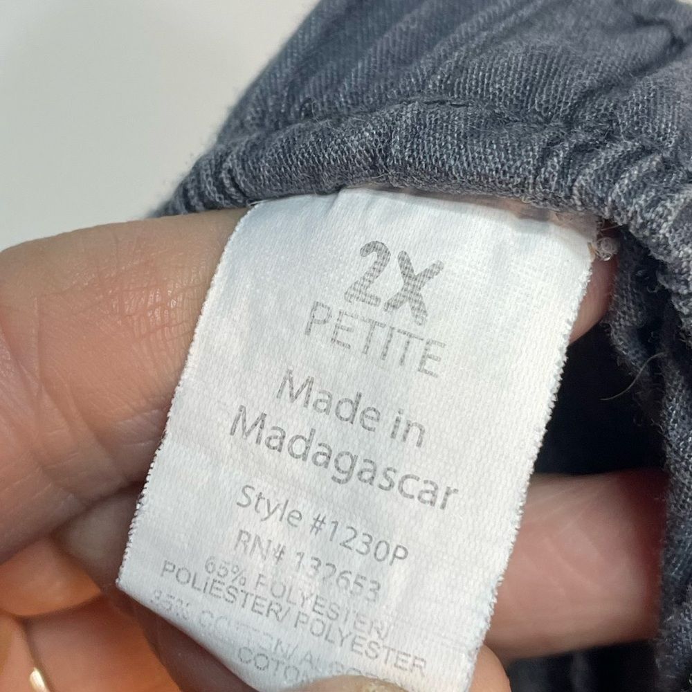 Other Grey Elastic Waist Scrub Pants 2X Petite Size 42" / US 20 - 4 Thumbnail