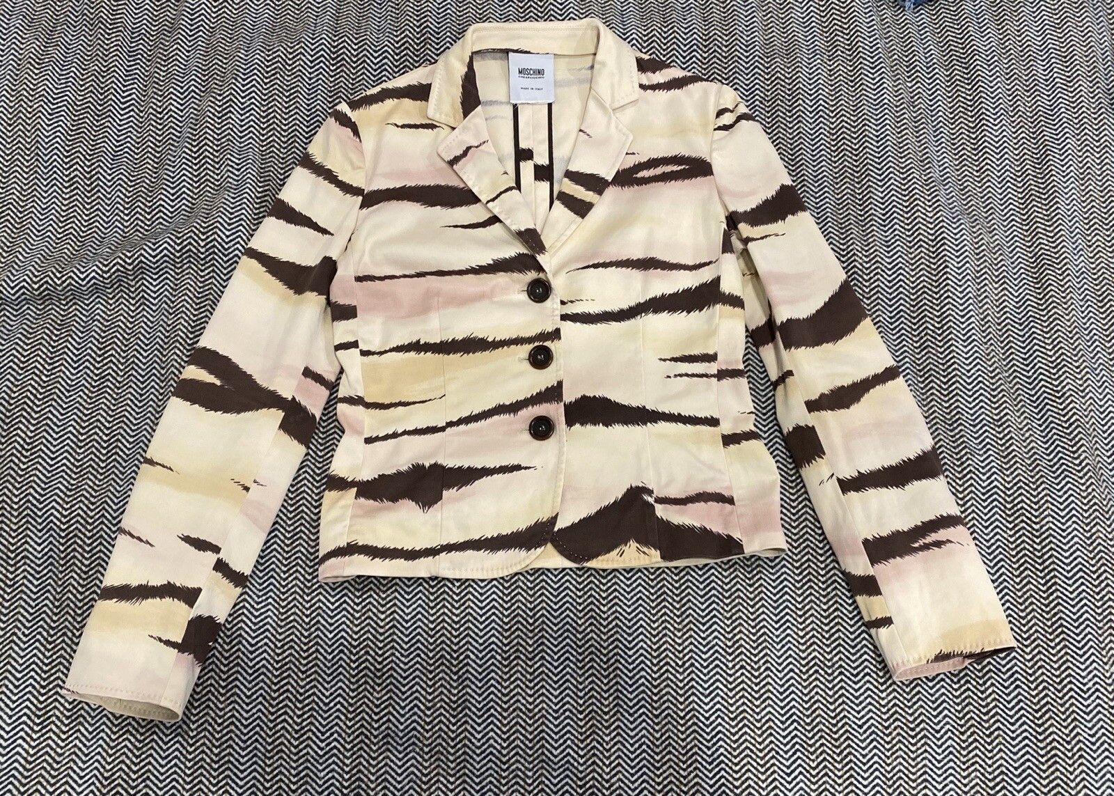 Moschino vintage 2000s Moschino Cheap and Chic Y2k Print Blazer Size S / US 4 / IT 40 - 8 Thumbnail