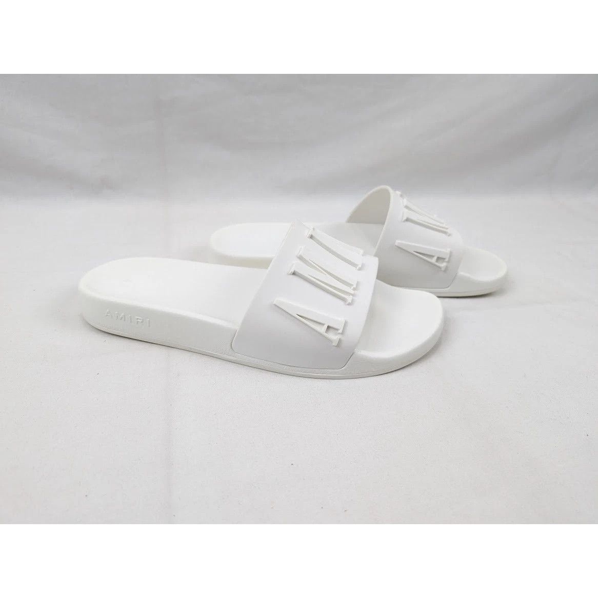 Amiri o1rshd1 Q:7 / Logo Pool Slide in White 43 Size US 10 / EU 43 - 11 Thumbnail