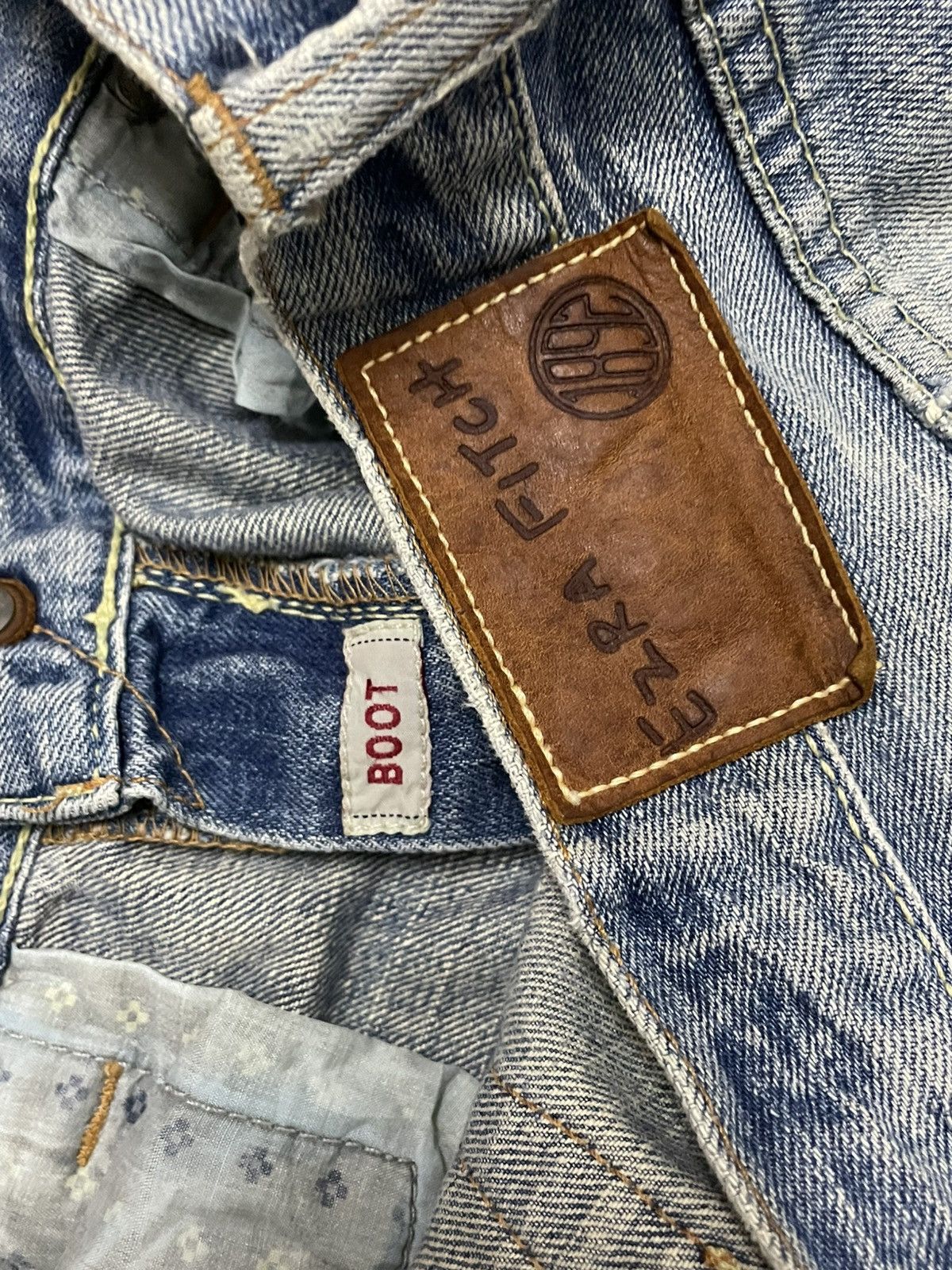 semanticdesign VINTAGE EZRA FITCH RARE JAPAN DESIGNER 90S MUWASH DENIM Size US 30 / EU 46 - 16 Thumbnail