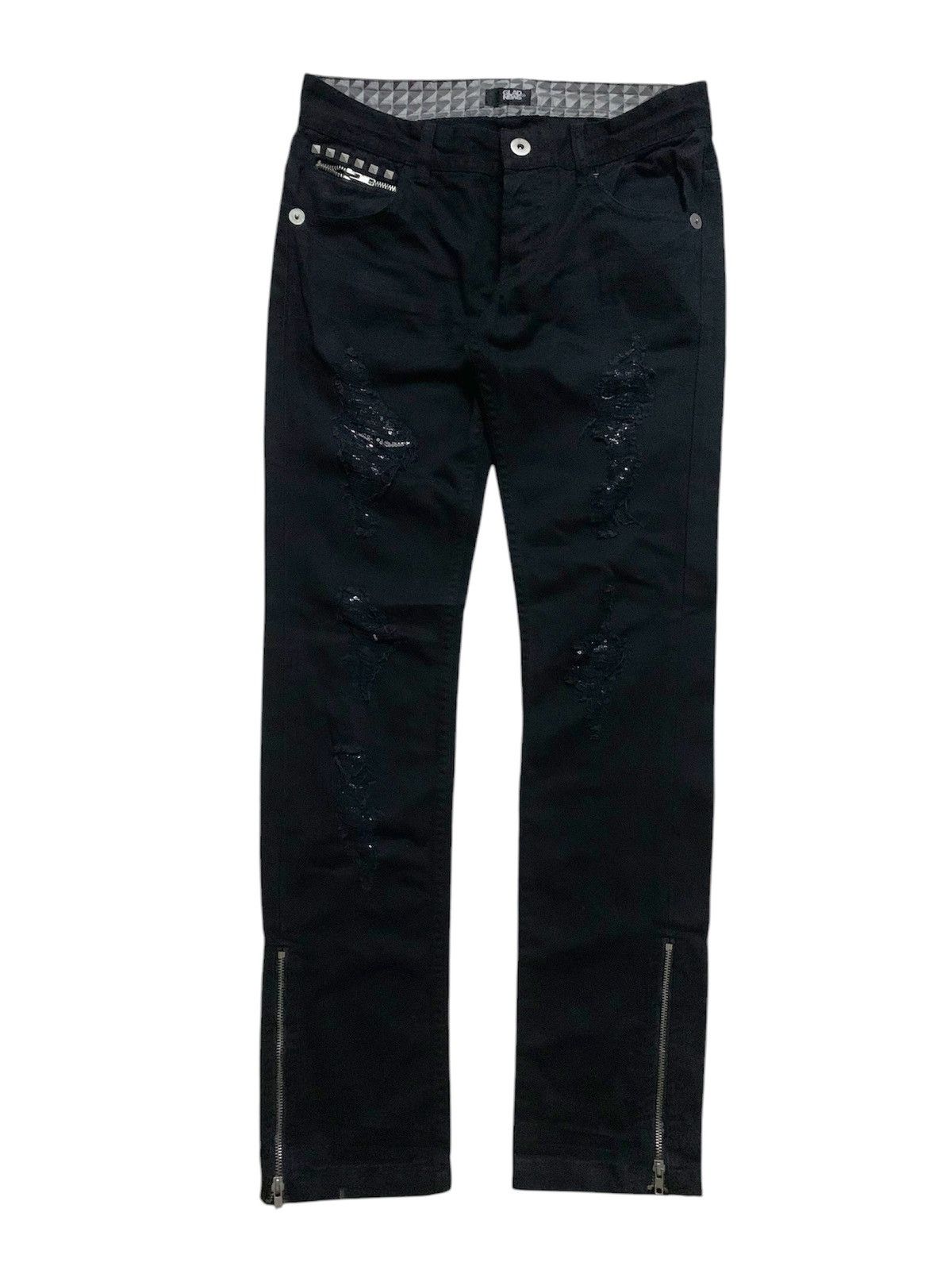 Hysteric Glamour 💥Vintage Japanese Brand Gothic Gladnews Ripped Pant Size US 31 - 2 Thumbnail