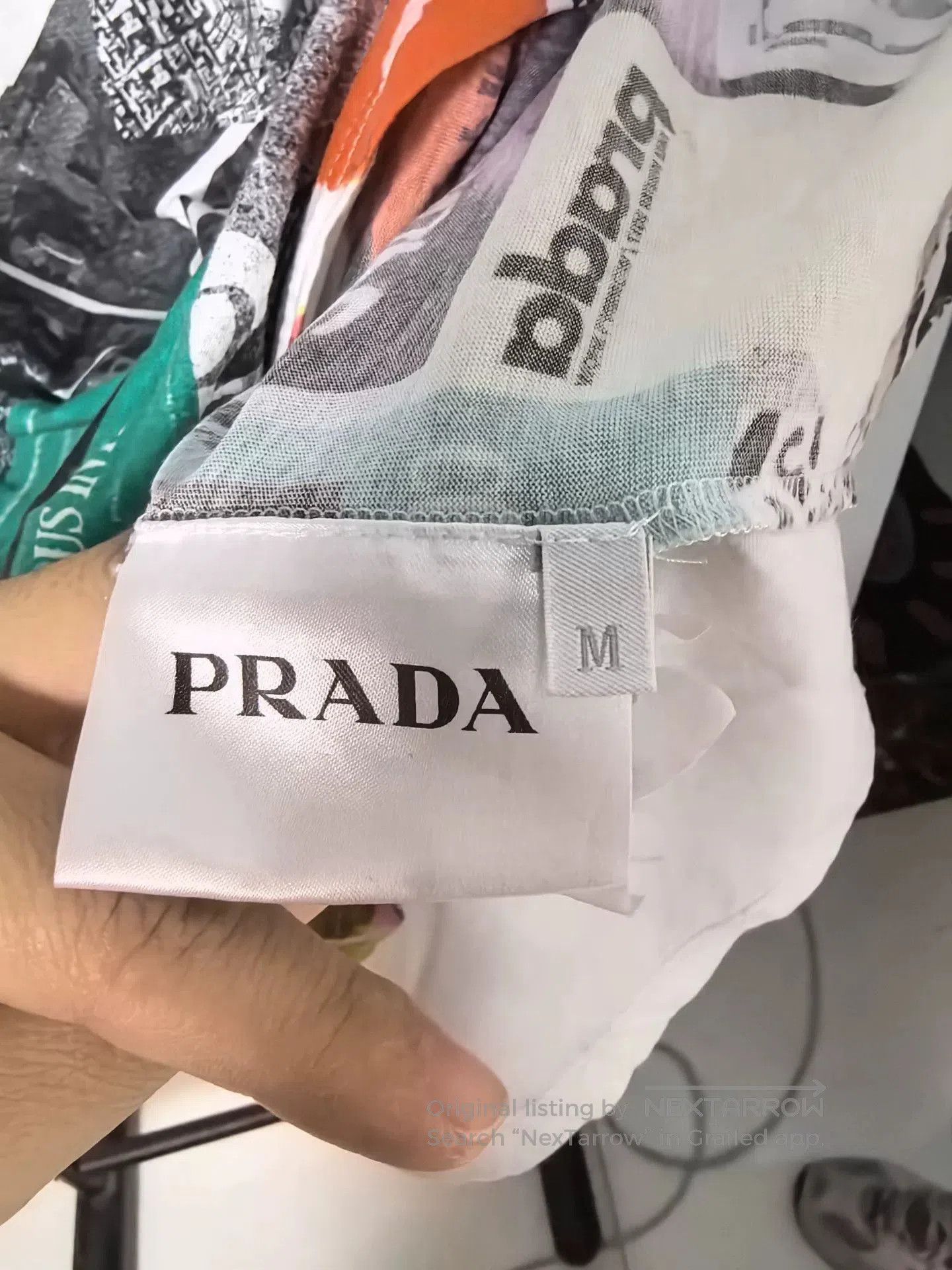 Prada Authentic Prada Short Sleeve Triangle Logo Shirt. Size US M / EU 48-50 / 2 - 4 Thumbnail