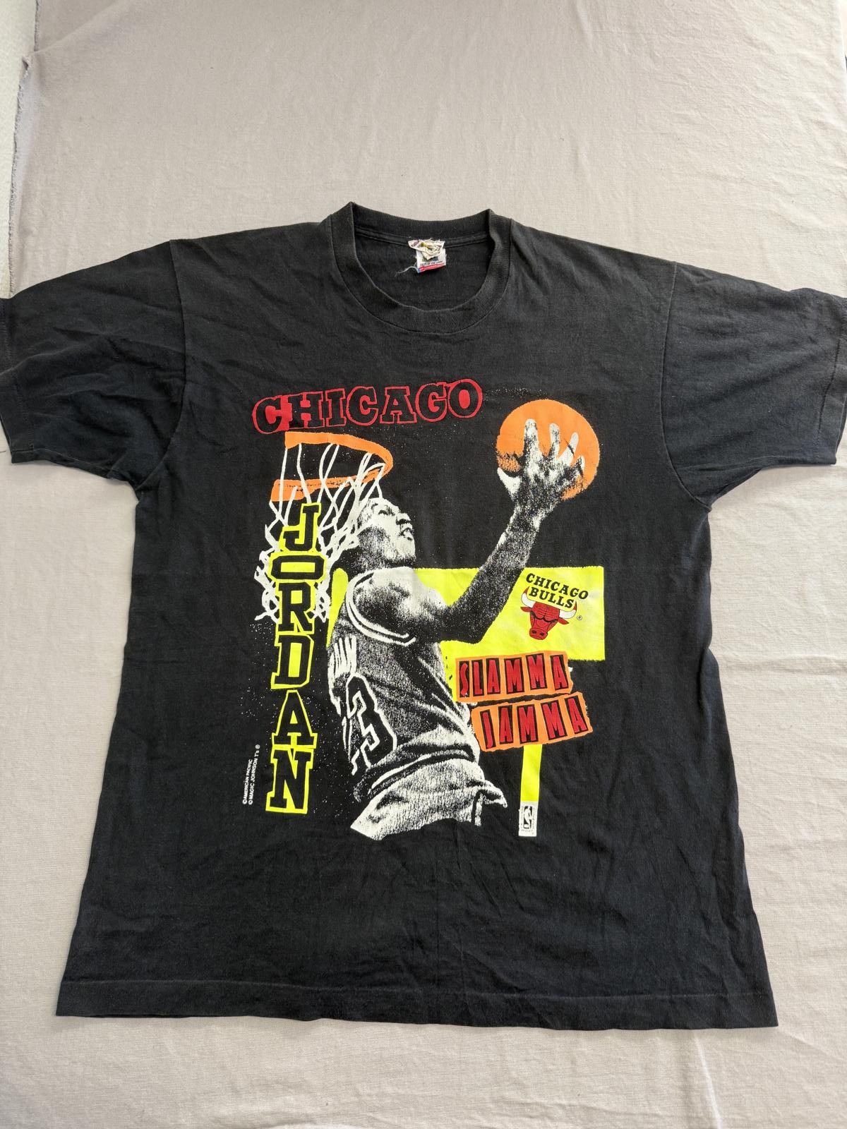 Fruit Of The Loom Vintage Michael Jordan T-shirt Slamma Jamma Magic Johnston Size US XL / EU 56 / 4 - 1 Thumbnail