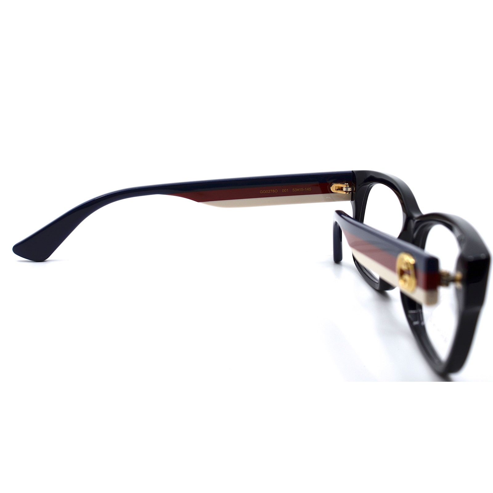 Gucci NEW GUCCI GG0278O 001 BLACK MULTICOLOR EYEGLASSES FRAME Size ONE SIZE - 12 Thumbnail