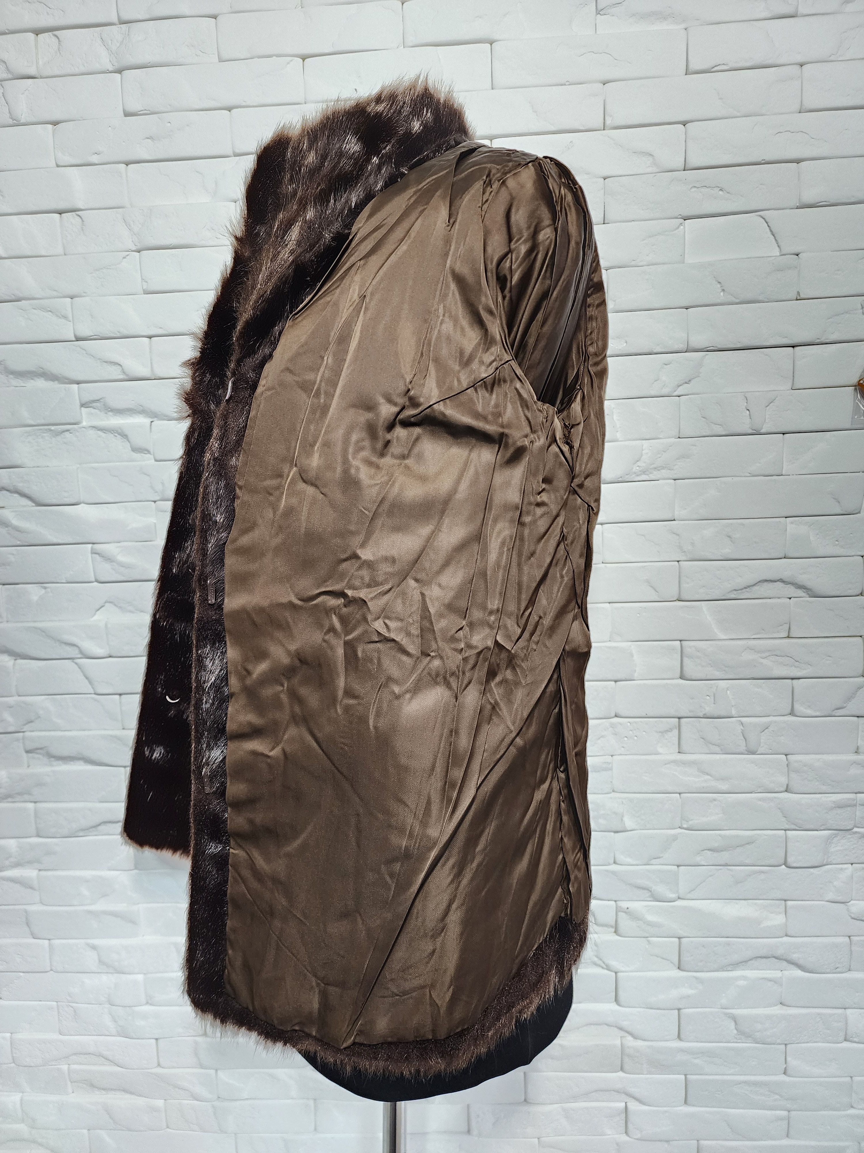 Furla Warm Brown Women's Fur Coat. Size L / US 10 / IT 46 - 9 Thumbnail