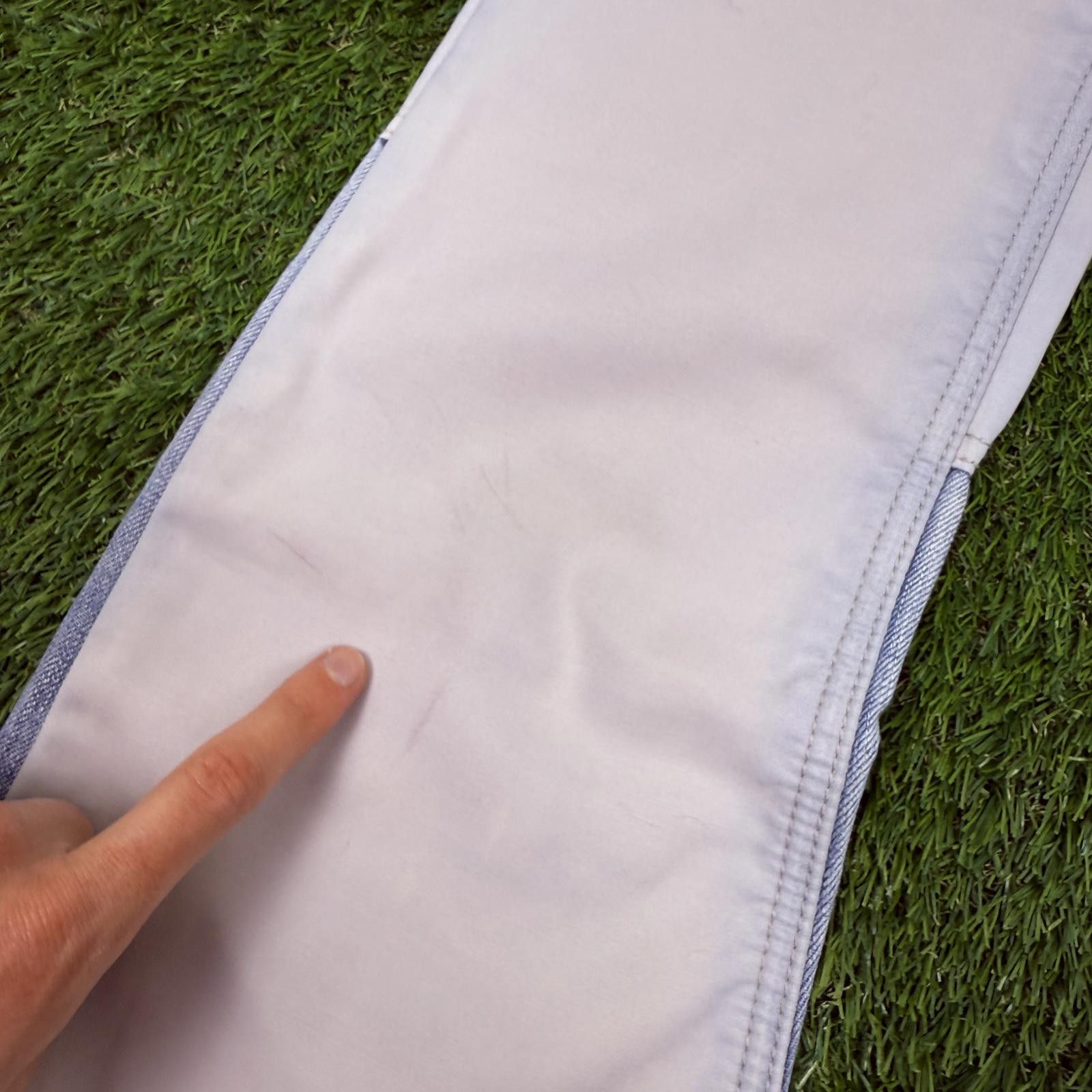 Unknown London Two-Tone Light Blue and White Denim Jeans Size US 29 - 5 Thumbnail