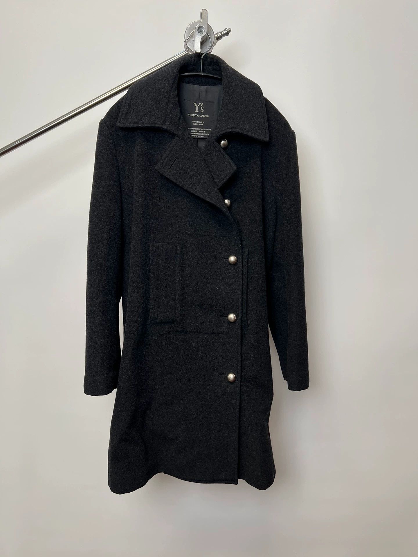 Yohji Yamamoto Yohji Yamamoto YS Wool Blend Button-Down Coat Size L / US 10 / IT 46 - 4 Thumbnail