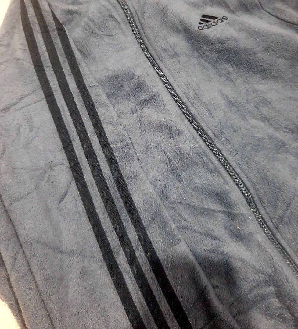 Adidas × Vintage Adidas Fleece Jacket Fullzip Size US L / EU 52-54 / 3 - 3 Thumbnail
