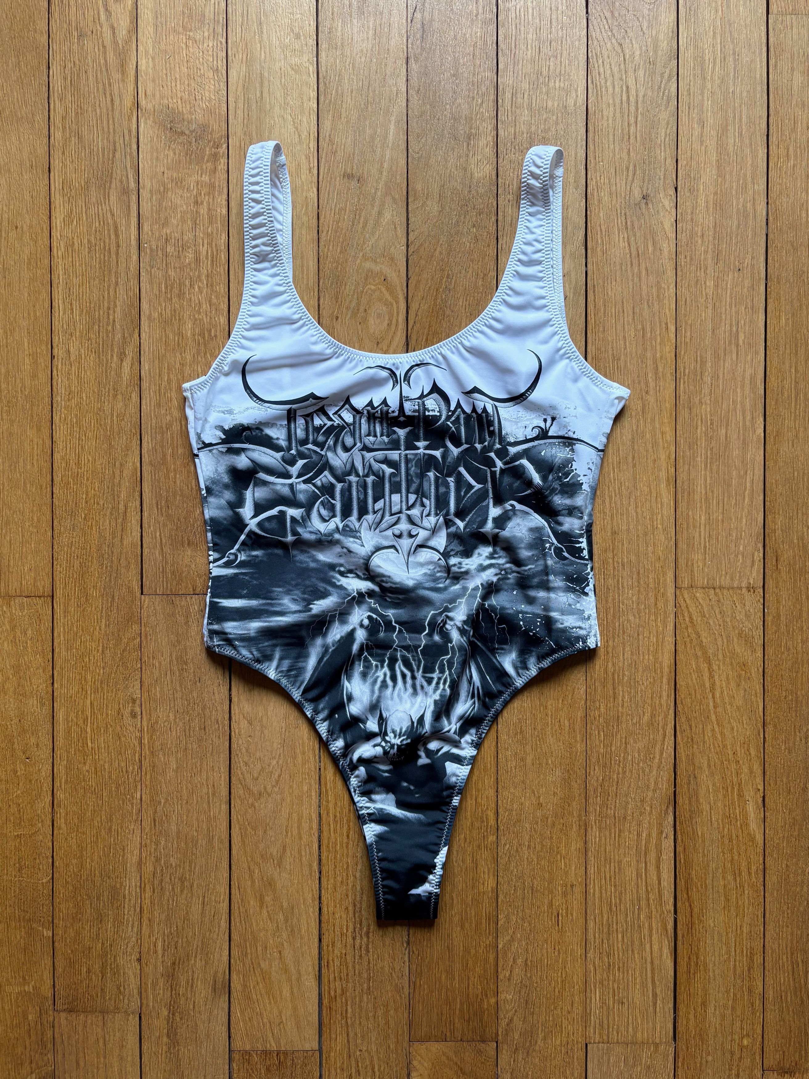 Jean Paul Gaultier Jean Paul Gaultier black diablo one piece swimsuit Size S / US 4 / IT 40 - 1 Thumbnail
