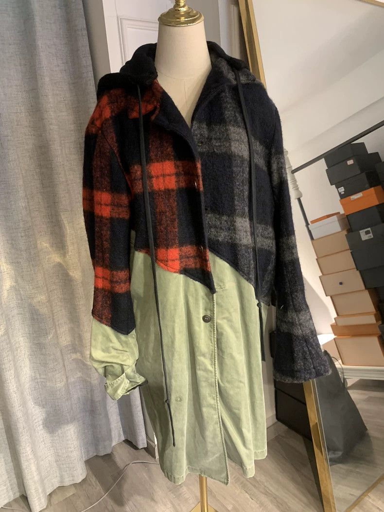 Greg Lauren Greg Lauren size2 Red and black cashmere blended patchwork Size US M / EU 48-50 / 2 - 1 Thumbnail
