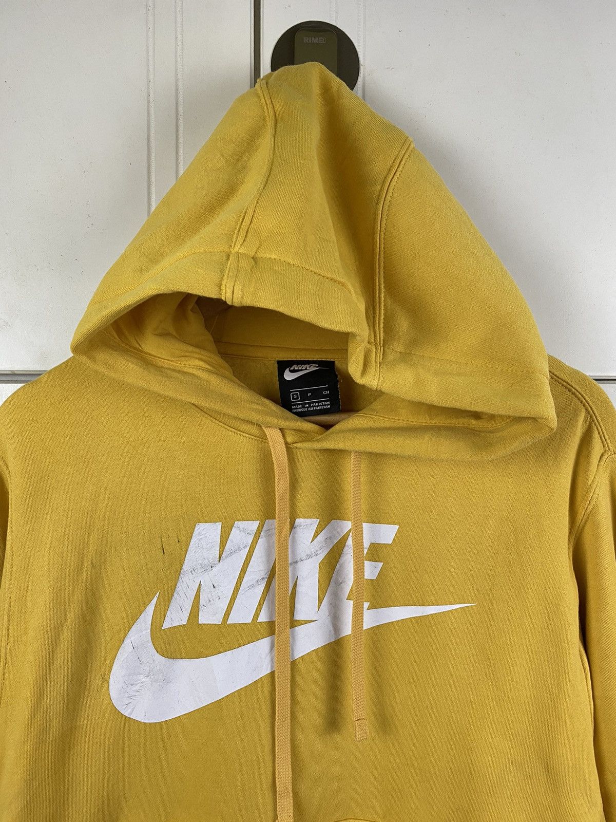 Nike × Vintage Vintage Nike Y2k Hoodie Yellow Pullover Size US M / EU 48-50 / 2 - 3 Thumbnail