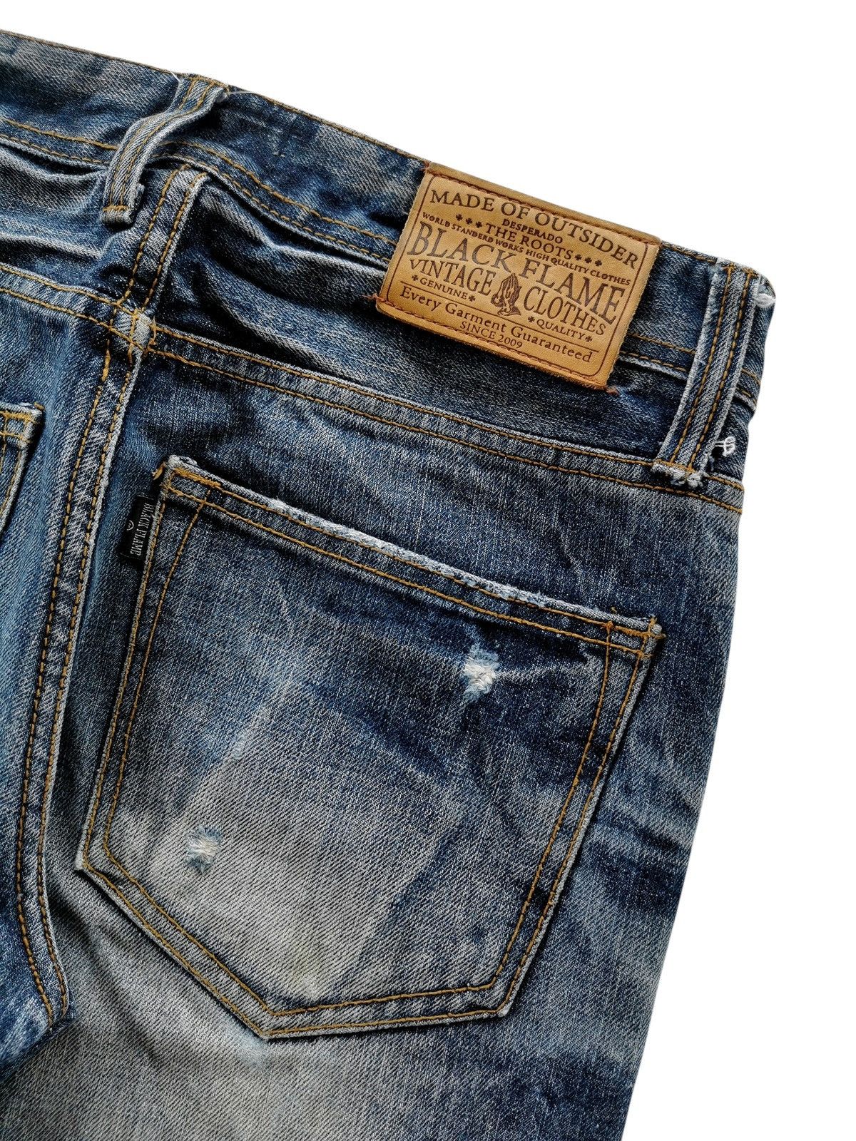 Self Edge Black Flame The Roots Selvedge Denim Jeans Size US 32 / EU 48 - 7 Thumbnail
